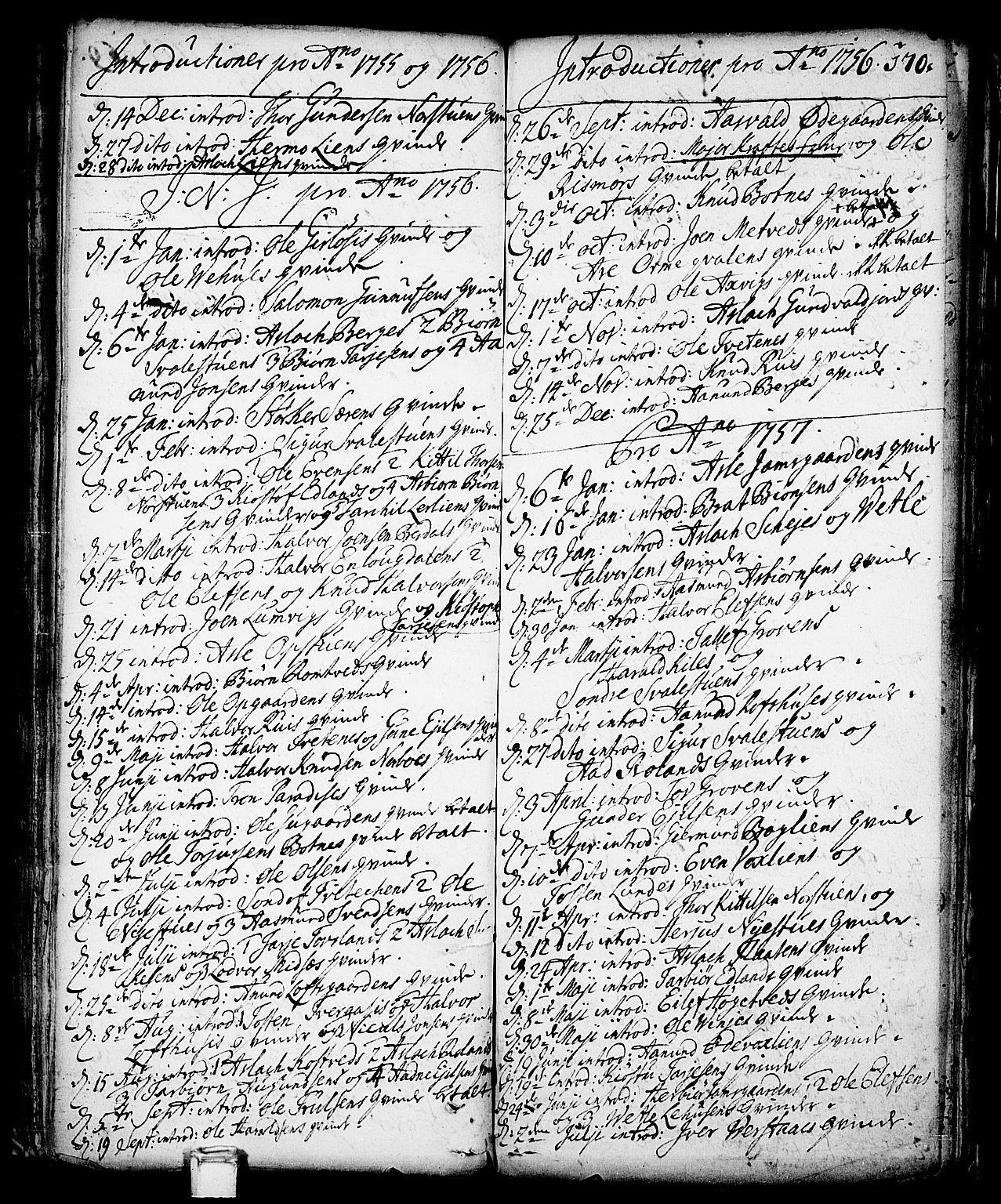 Vinje kirkebøker, SAKO/A-312/F/Fa/L0001: Parish register (official) no. I 1, 1717-1766, p. 170