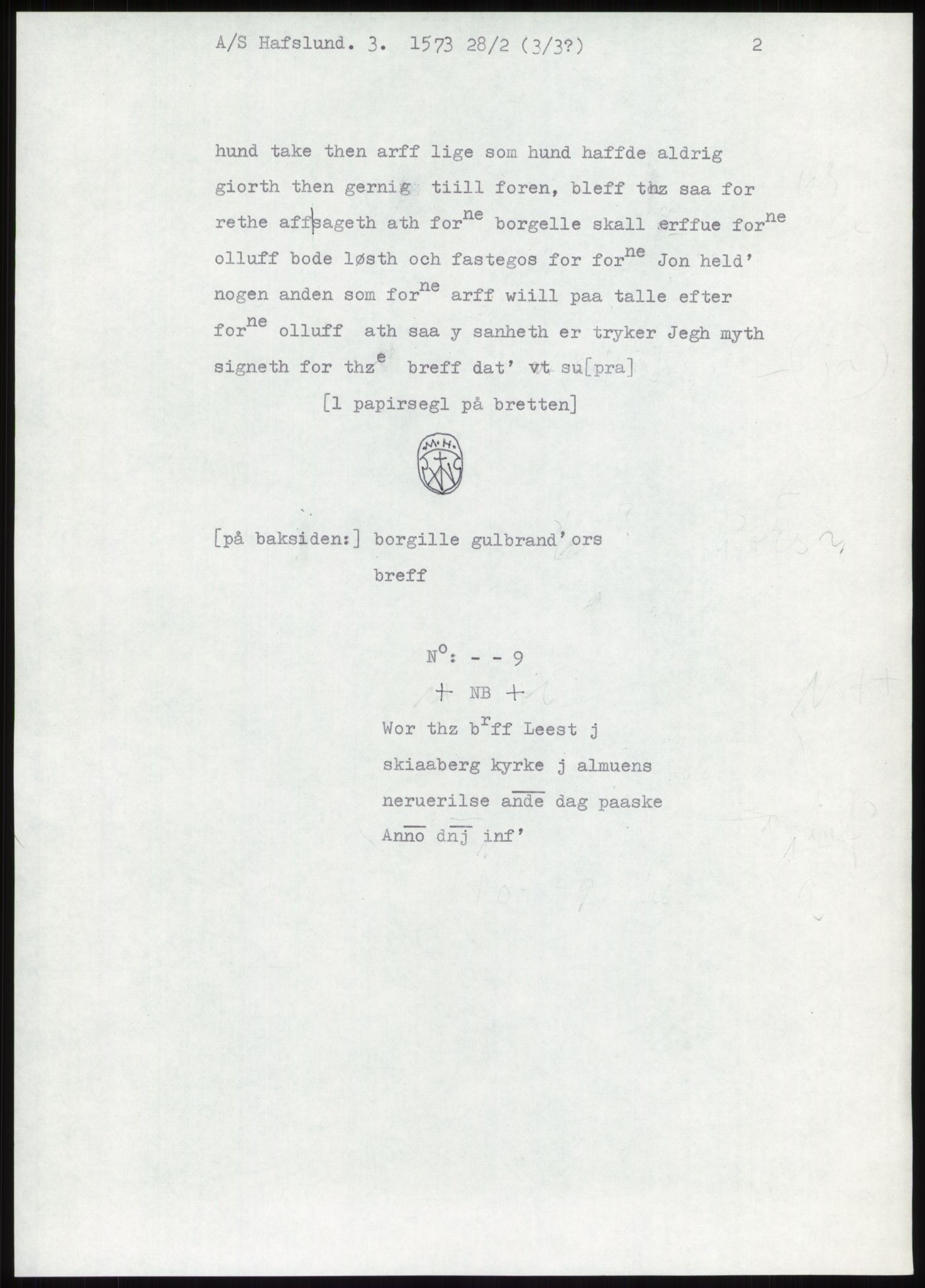 Samlinger til kildeutgivelse, Diplomavskriftsamlingen, AV/RA-EA-4053/H/Ha, p. 168