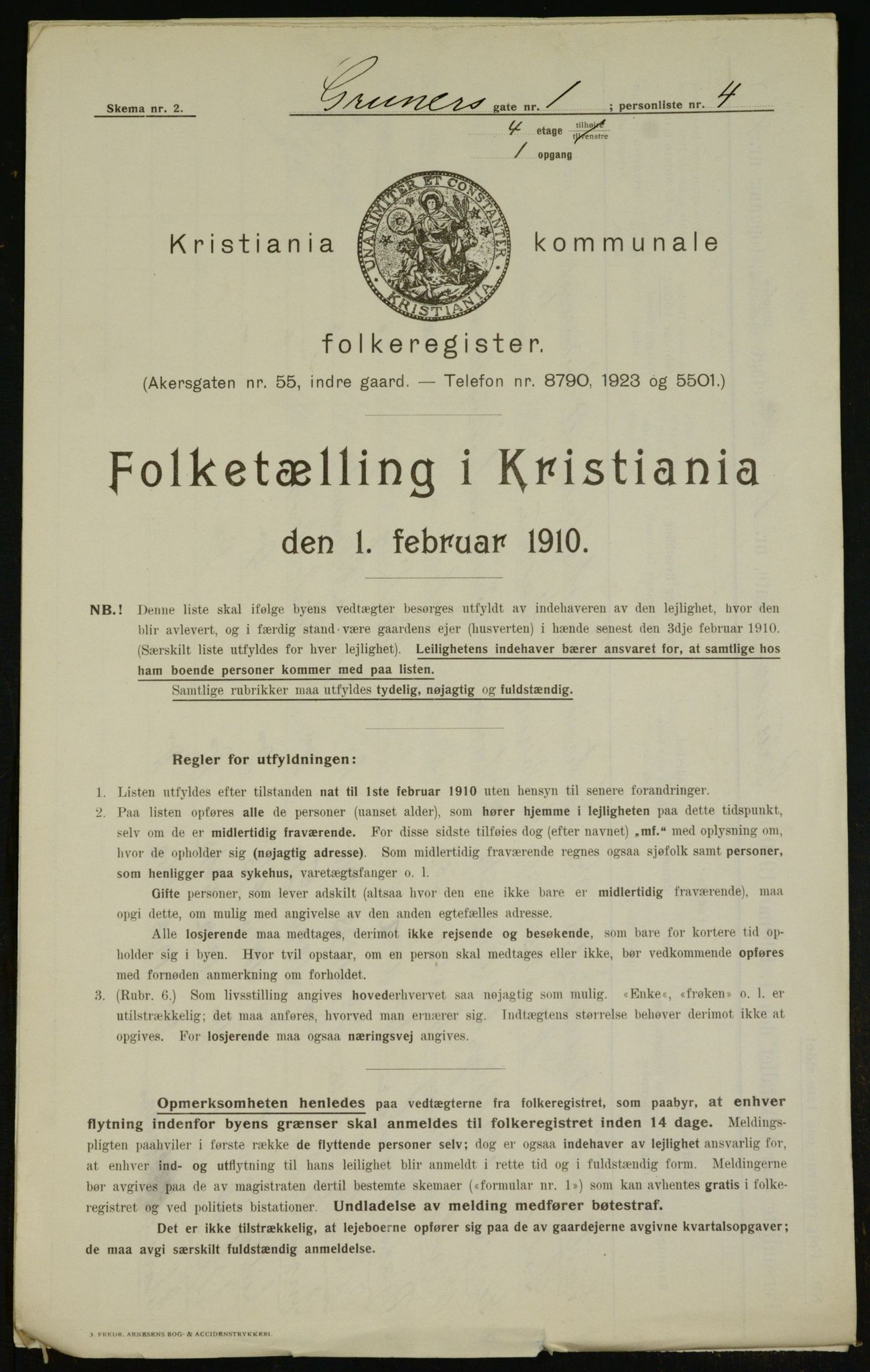 OBA, Municipal Census 1910 for Kristiania, 1910, p. 29361