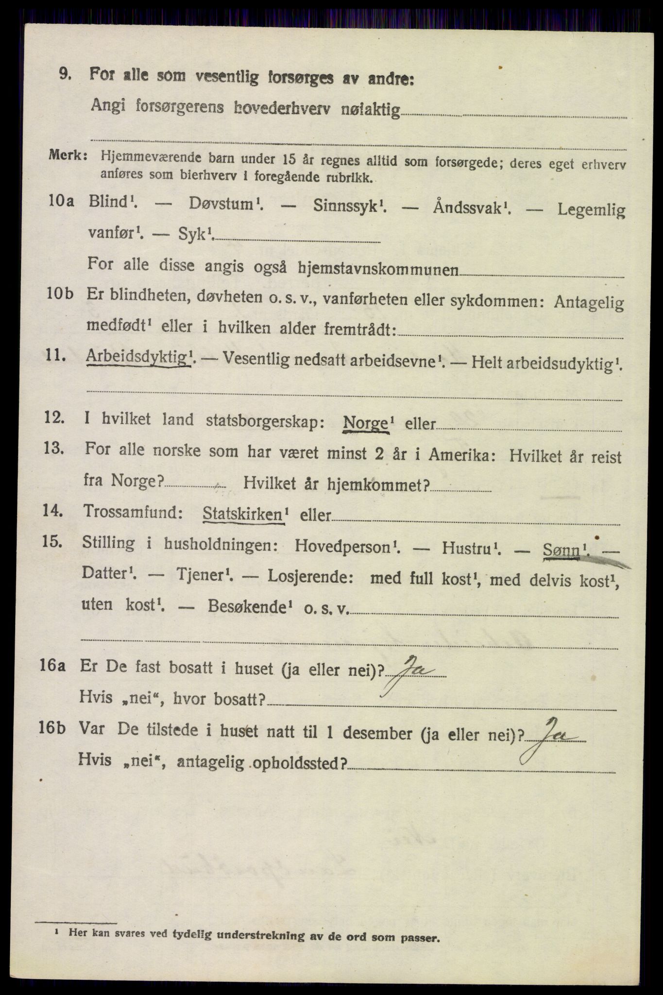SAH, 1920 census for Trysil, 1920, p. 2732