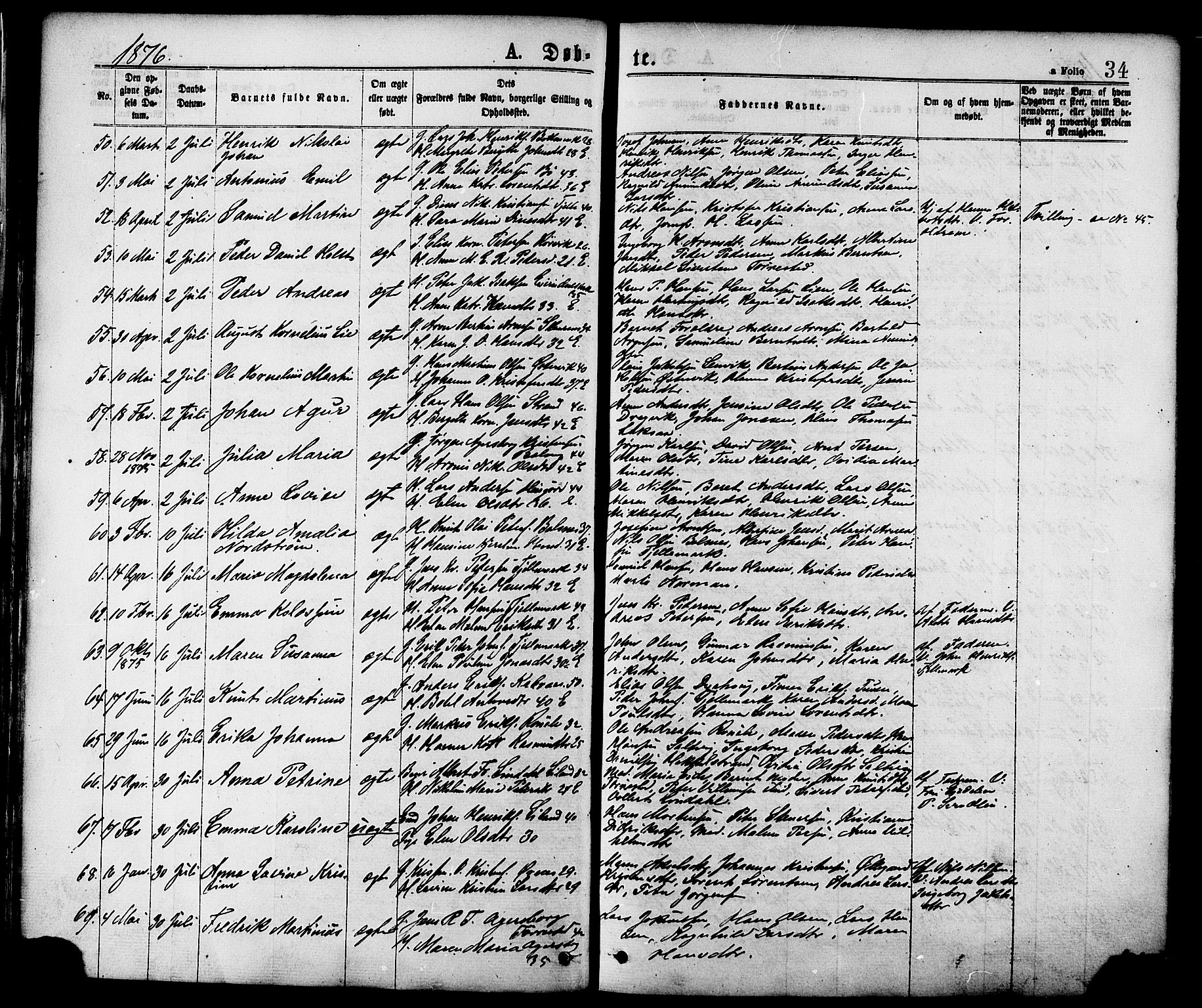 Ministerialprotokoller, klokkerbøker og fødselsregistre - Nordland, SAT/A-1459/863/L0897: Parish register (official) no. 863A09, 1872-1886, p. 34