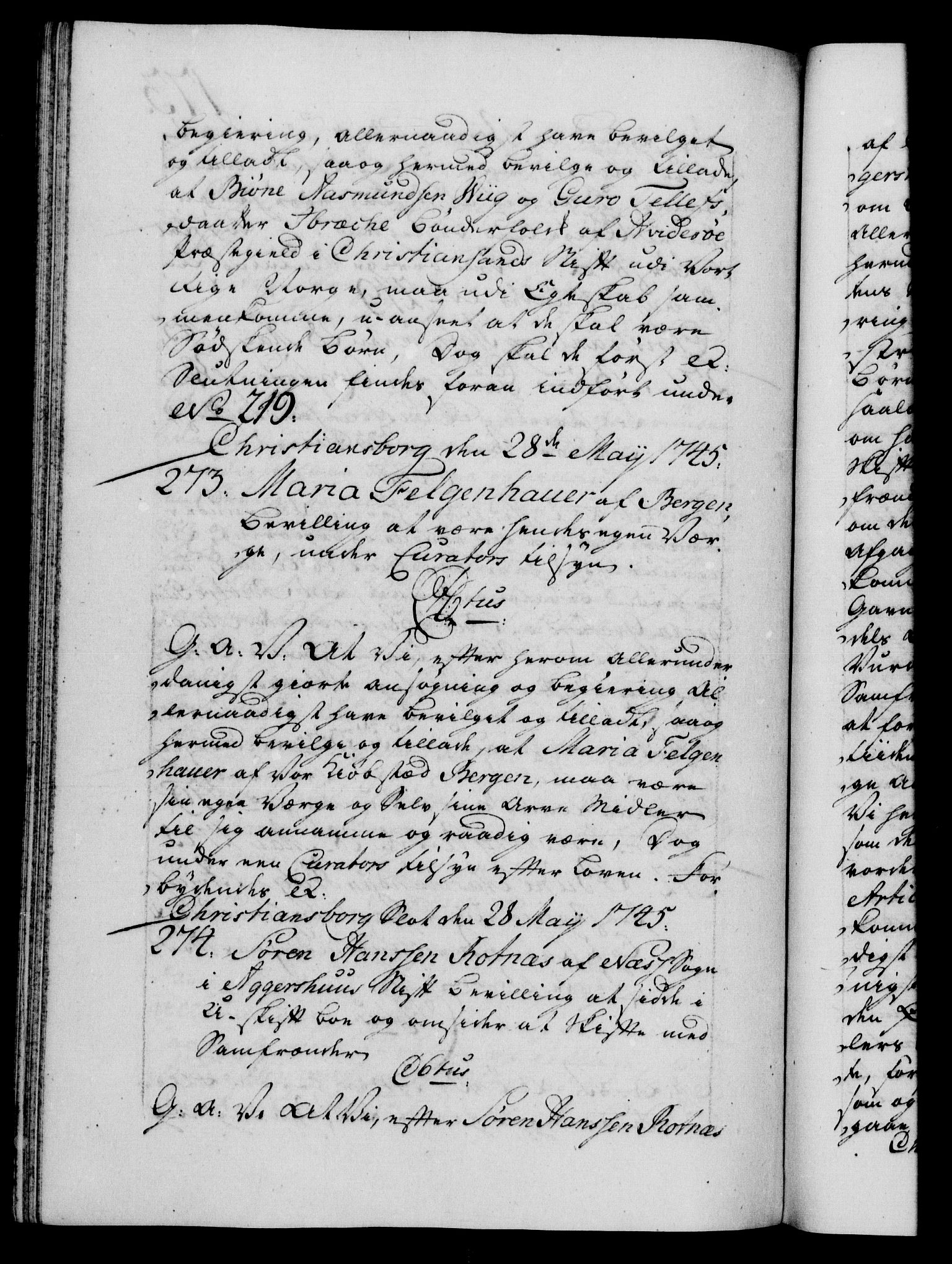 Danske Kanselli 1572-1799, AV/RA-EA-3023/F/Fc/Fca/Fcaa/L0034: Norske registre, 1745-1746, p. 173b