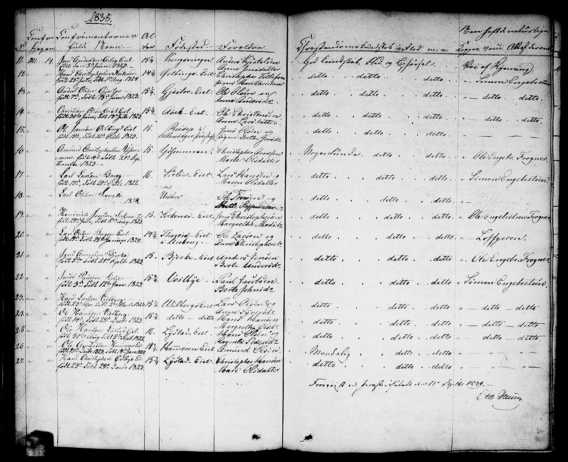 Sørum prestekontor Kirkebøker, AV/SAO-A-10303/F/Fa/L0004: Parish register (official) no. I 4, 1829-1845, p. 199