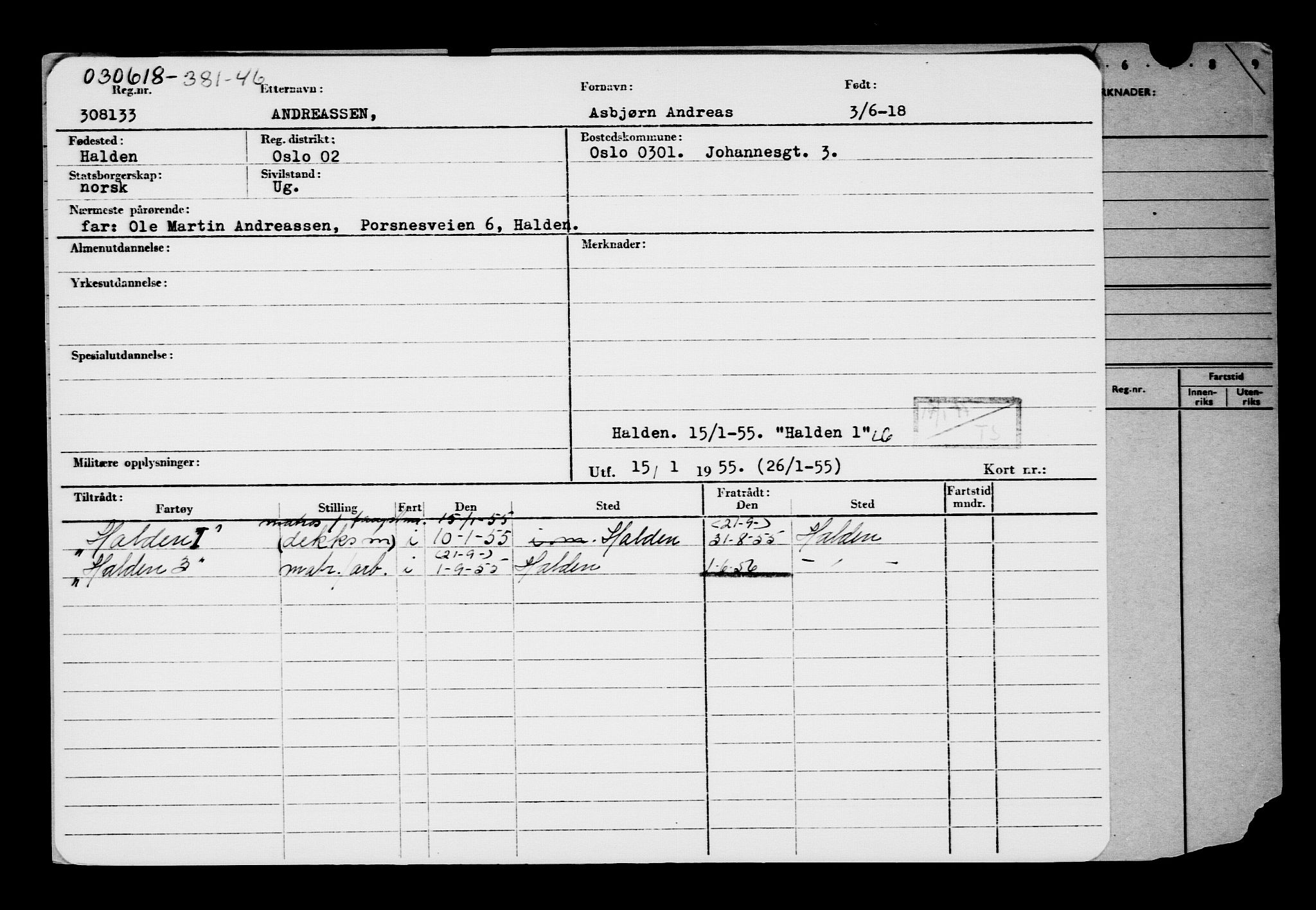 Direktoratet for sjømenn, AV/RA-S-3545/G/Gb/L0159: Hovedkort, 1918, p. 44