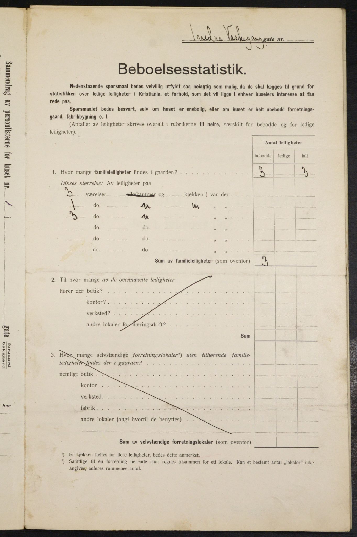 OBA, Municipal Census 1912 for Kristiania, 1912, p. 130017