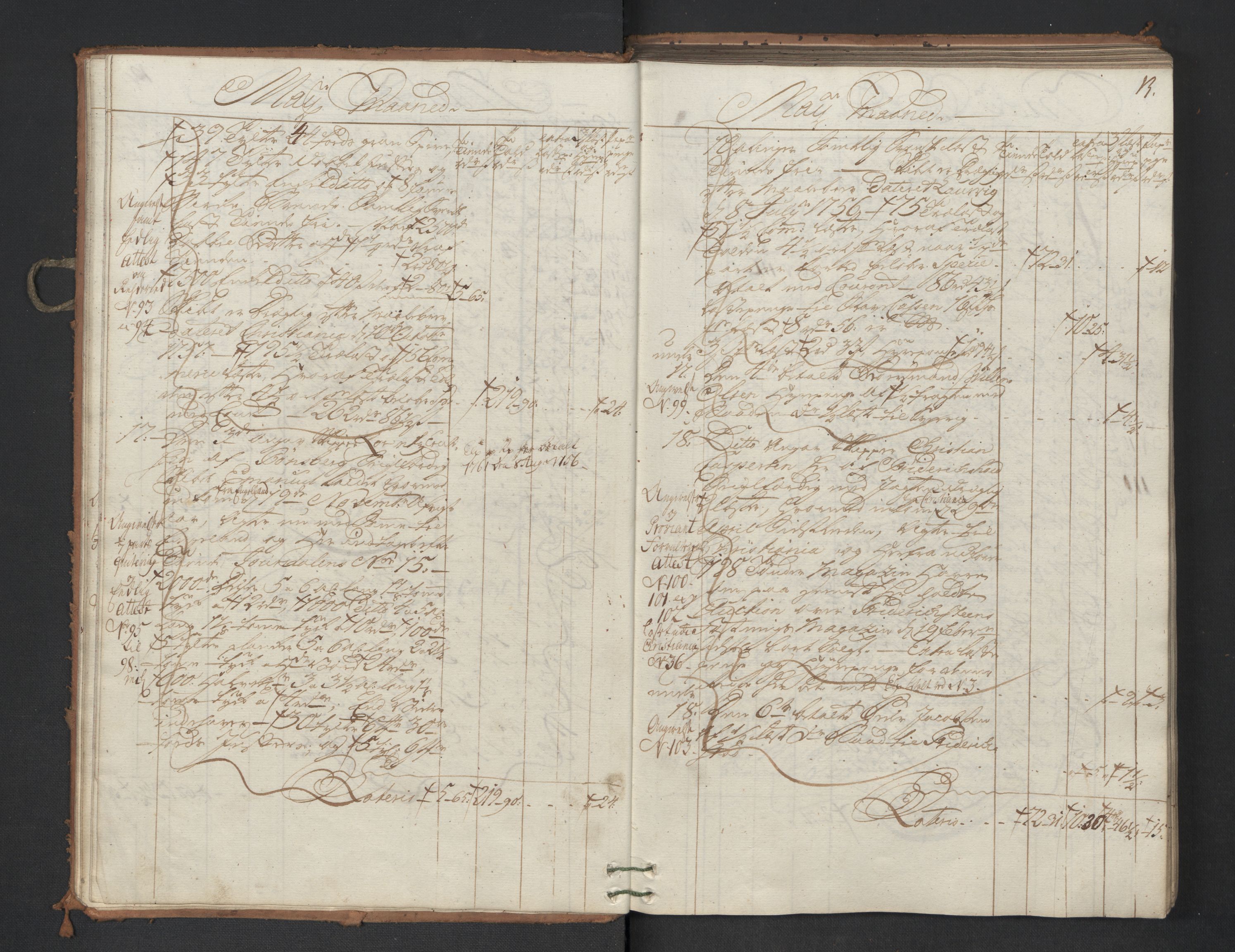 Generaltollkammeret, tollregnskaper, AV/RA-EA-5490/R01/L0047/0001: Tollregnskaper Fredrikshald / Utgående hovedtollbok, 1762, p. 12b-13a