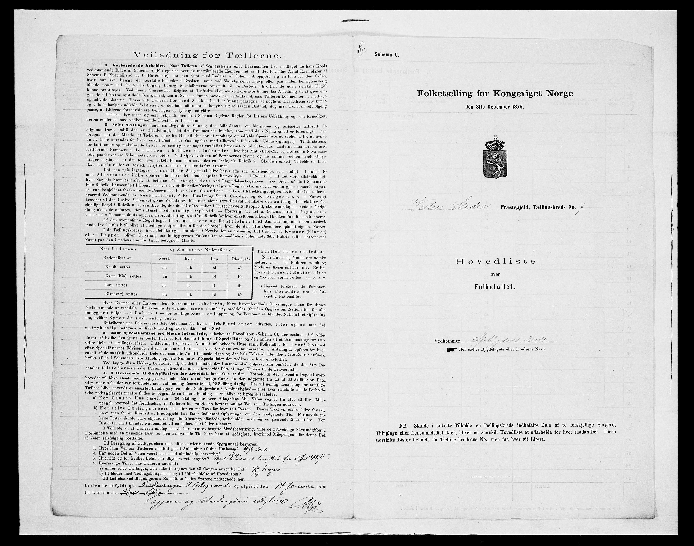 SAH, 1875 census for 0543P Vestre Slidre, 1875, p. 33