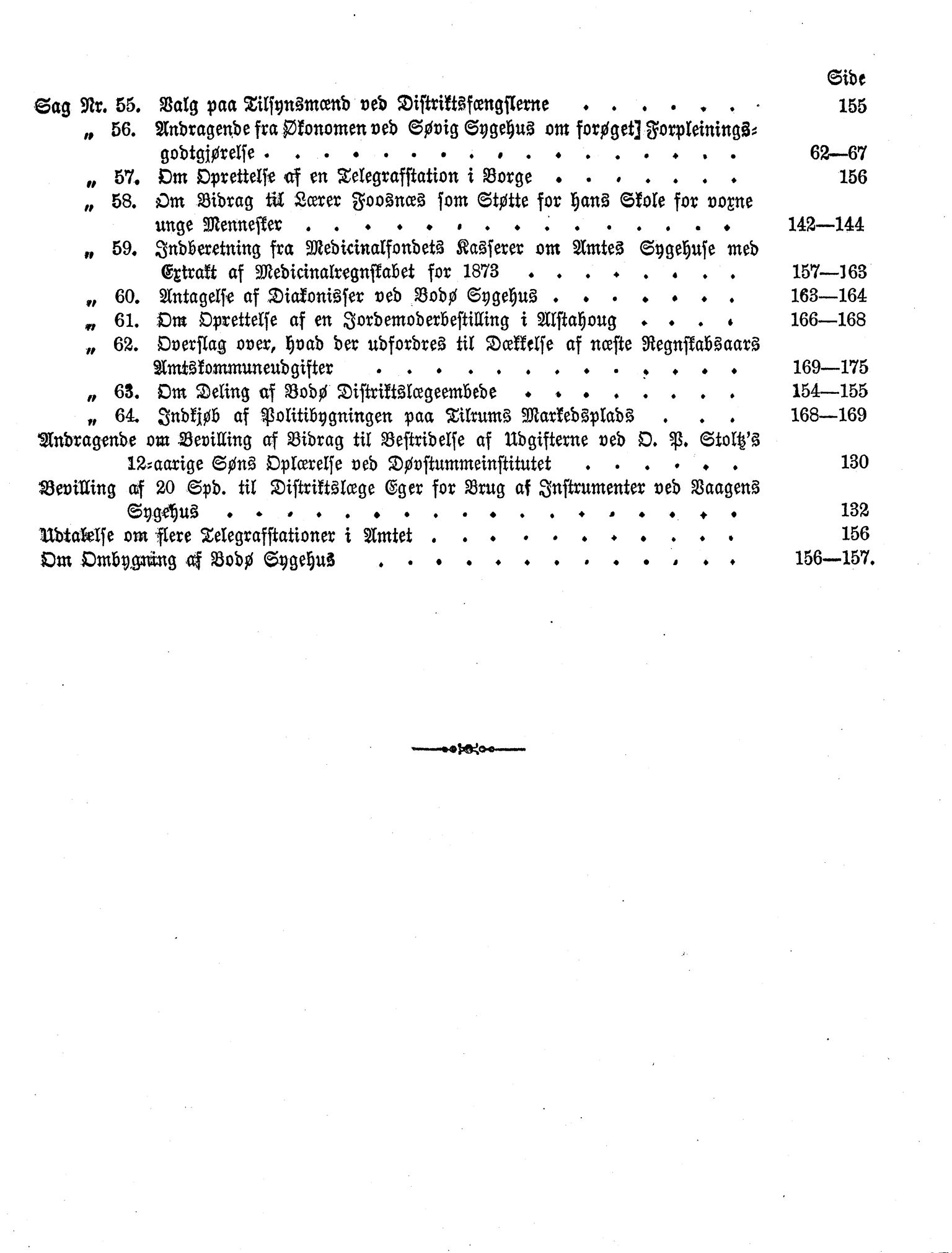 Nordland Fylkeskommune. Fylkestinget, AIN/NFK-17/176/A/Ac/L0007: Fylkestingsforhandlinger 1871-1875, 1871-1875