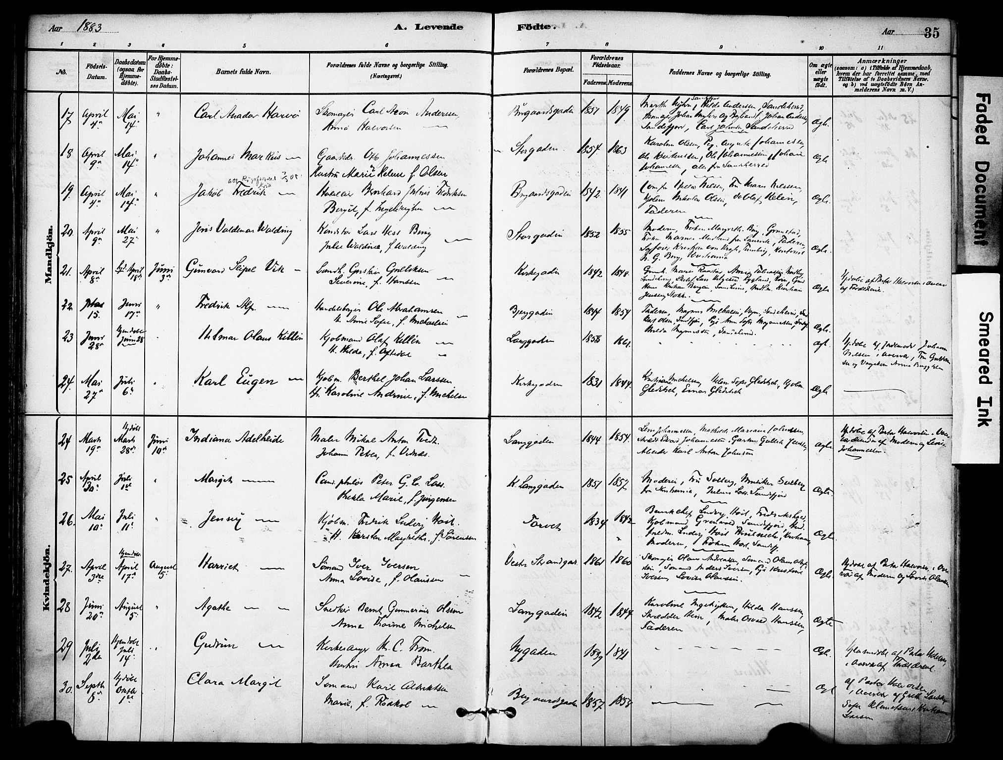Sandefjord kirkebøker, AV/SAKO-A-315/F/Fa/L0002: Parish register (official) no. 2, 1880-1894, p. 35