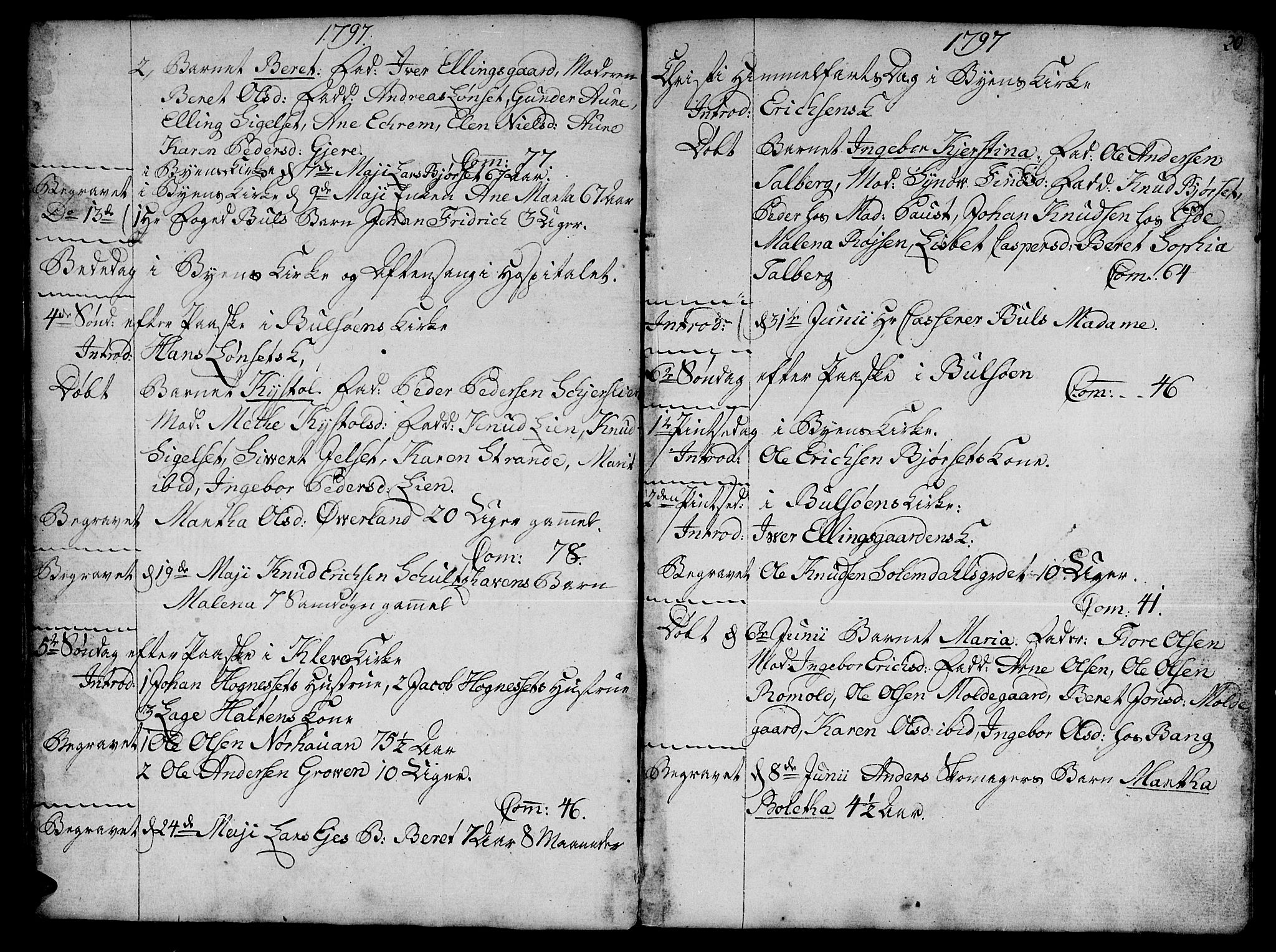 Ministerialprotokoller, klokkerbøker og fødselsregistre - Møre og Romsdal, SAT/A-1454/555/L0649: Parish register (official) no. 555A02 /1, 1795-1821, p. 20