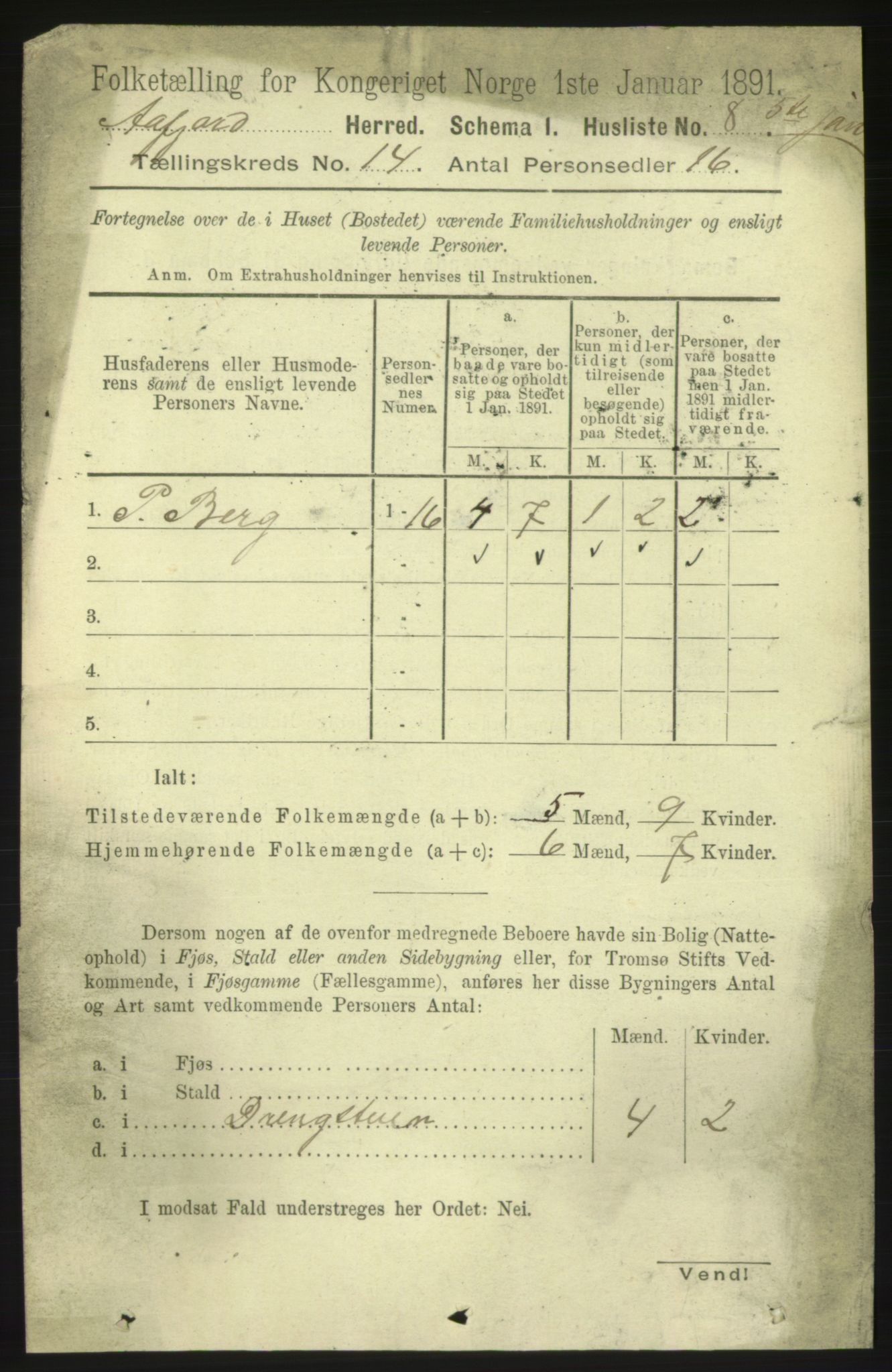 RA, 1891 census for 1630 Åfjord, 1891, p. 4607