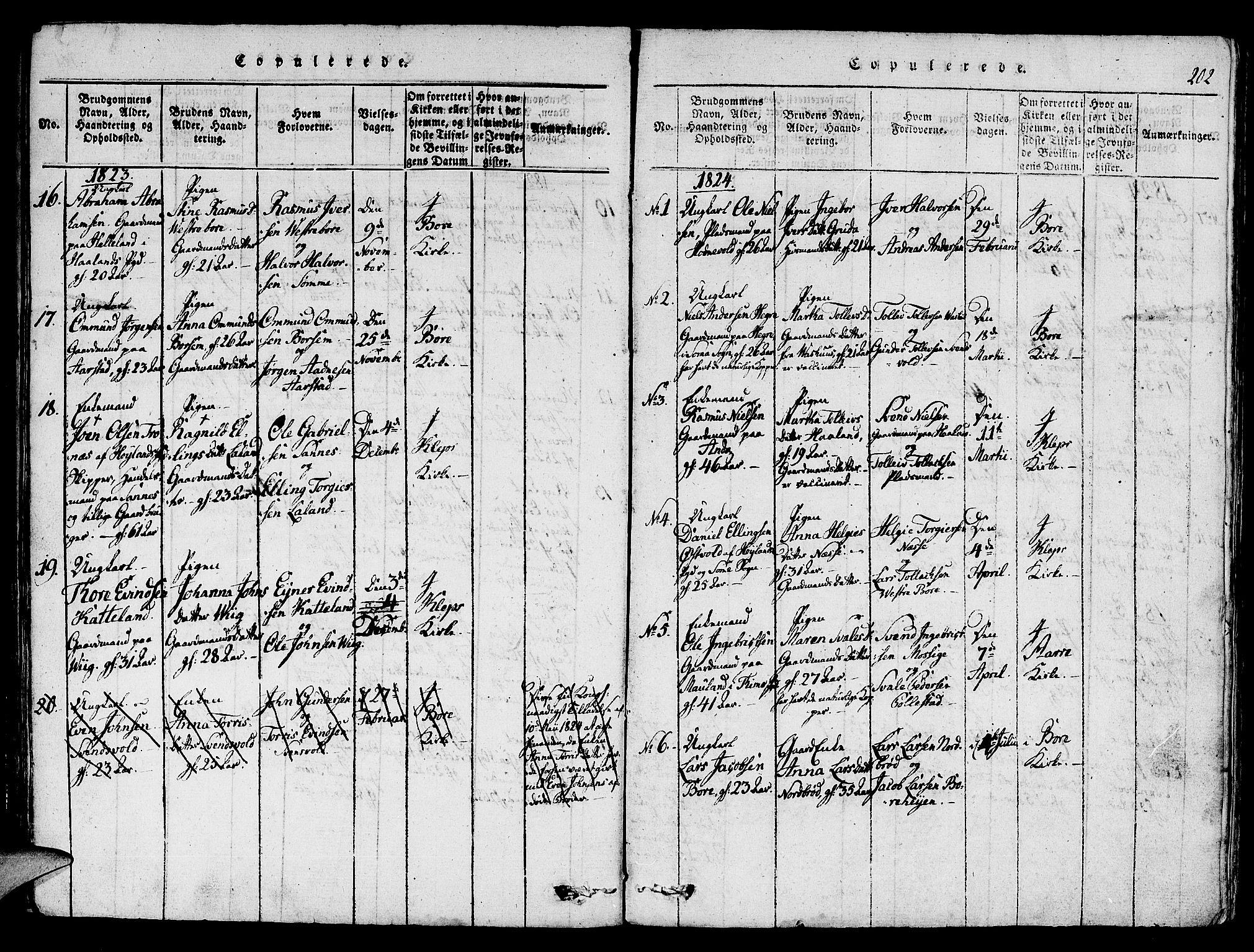 Klepp sokneprestkontor, SAST/A-101803/001/3/30BA/L0002: Parish register (official) no. A 2, 1816-1833, p. 202