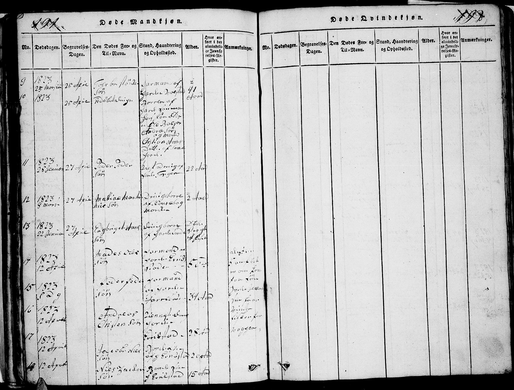 Trondenes sokneprestkontor, AV/SATØ-S-1319/H/Hb/L0003klokker: Parish register (copy) no. 3, 1820-1834, p. 191-192