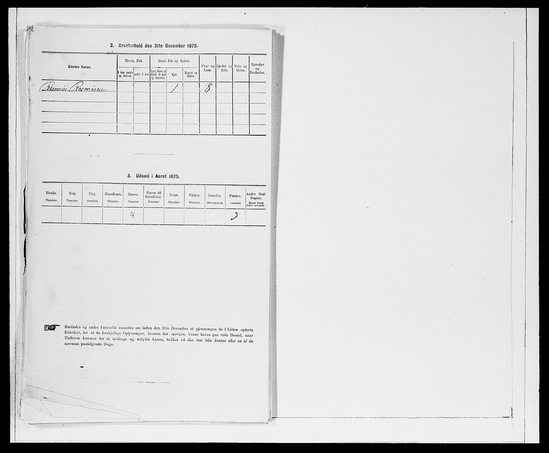 SAB, 1875 Census for 1441P Selje, 1875, p. 1220