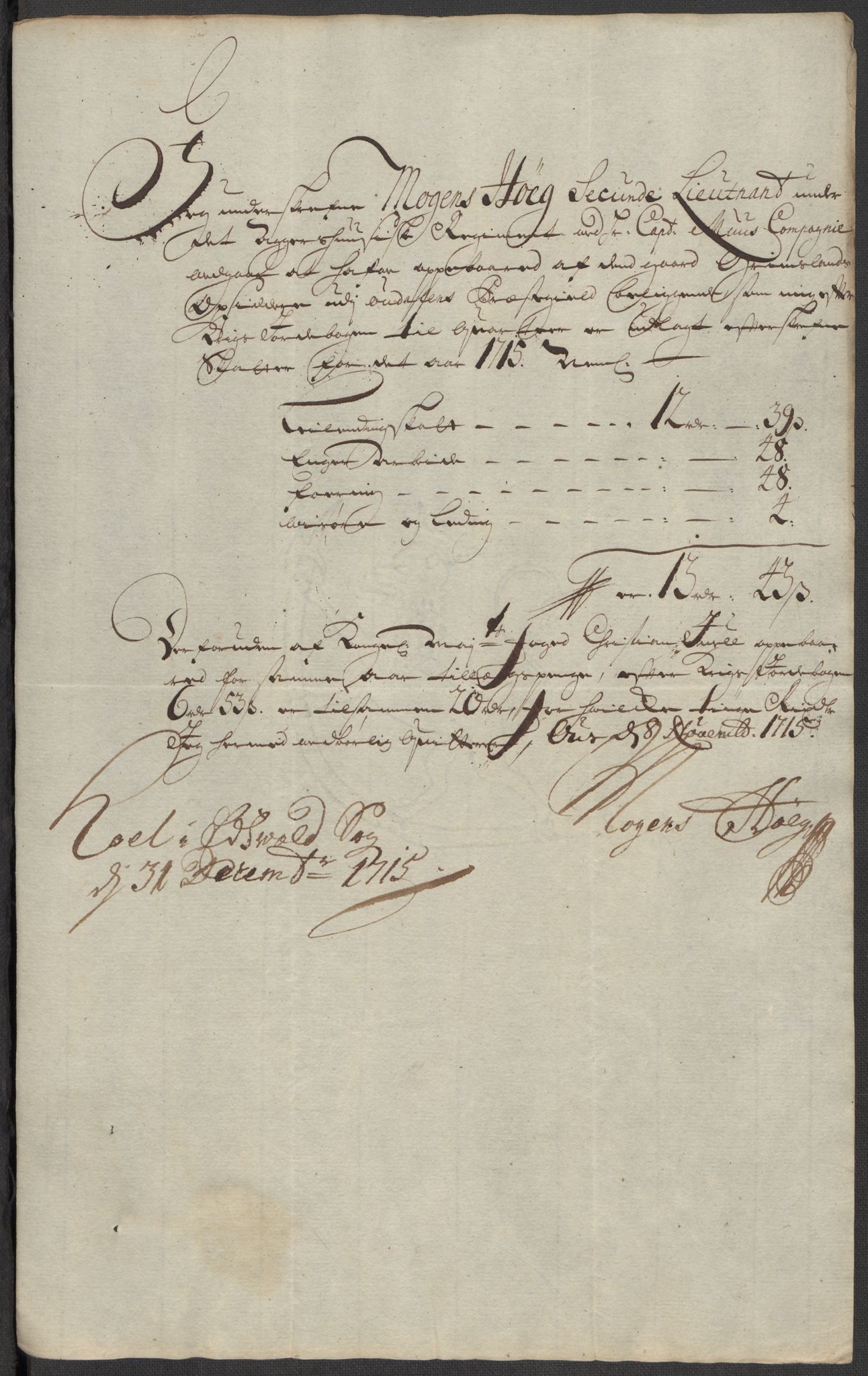 Rentekammeret inntil 1814, Reviderte regnskaper, Fogderegnskap, AV/RA-EA-4092/R13/L0853: Fogderegnskap Solør, Odal og Østerdal, 1715, p. 321