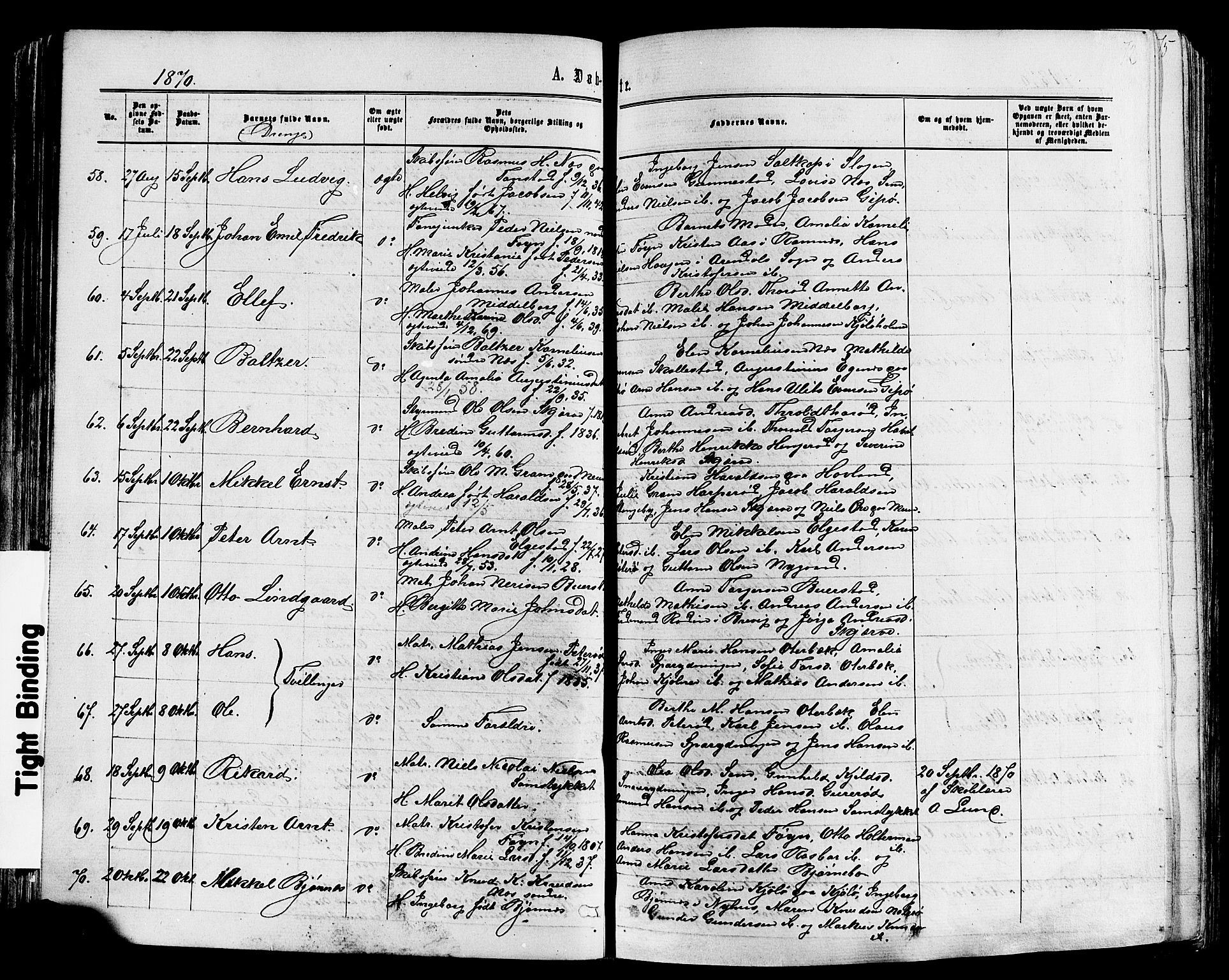 Nøtterøy kirkebøker, SAKO/A-354/F/Fa/L0007: Parish register (official) no. I 7, 1865-1877, p. 72