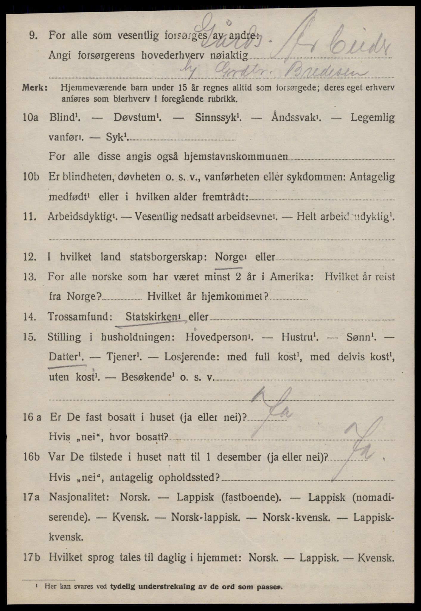 SAT, 1920 census for Meldal, 1920, p. 4432