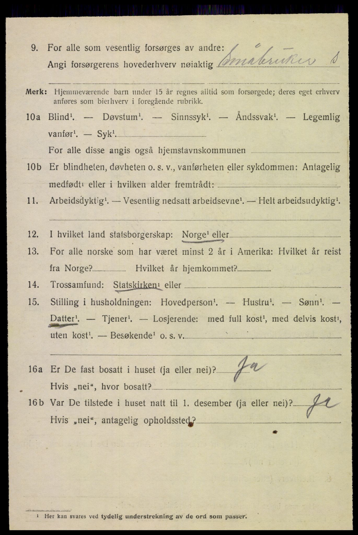 SAH, 1920 census for Ringsaker, 1920, p. 25069