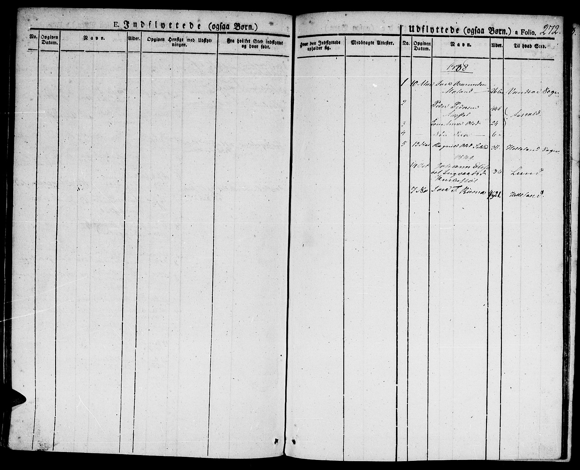 Hægebostad sokneprestkontor, AV/SAK-1111-0024/F/Fa/Faa/L0003: Parish register (official) no. A 3 /2, 1825-1840, p. 272