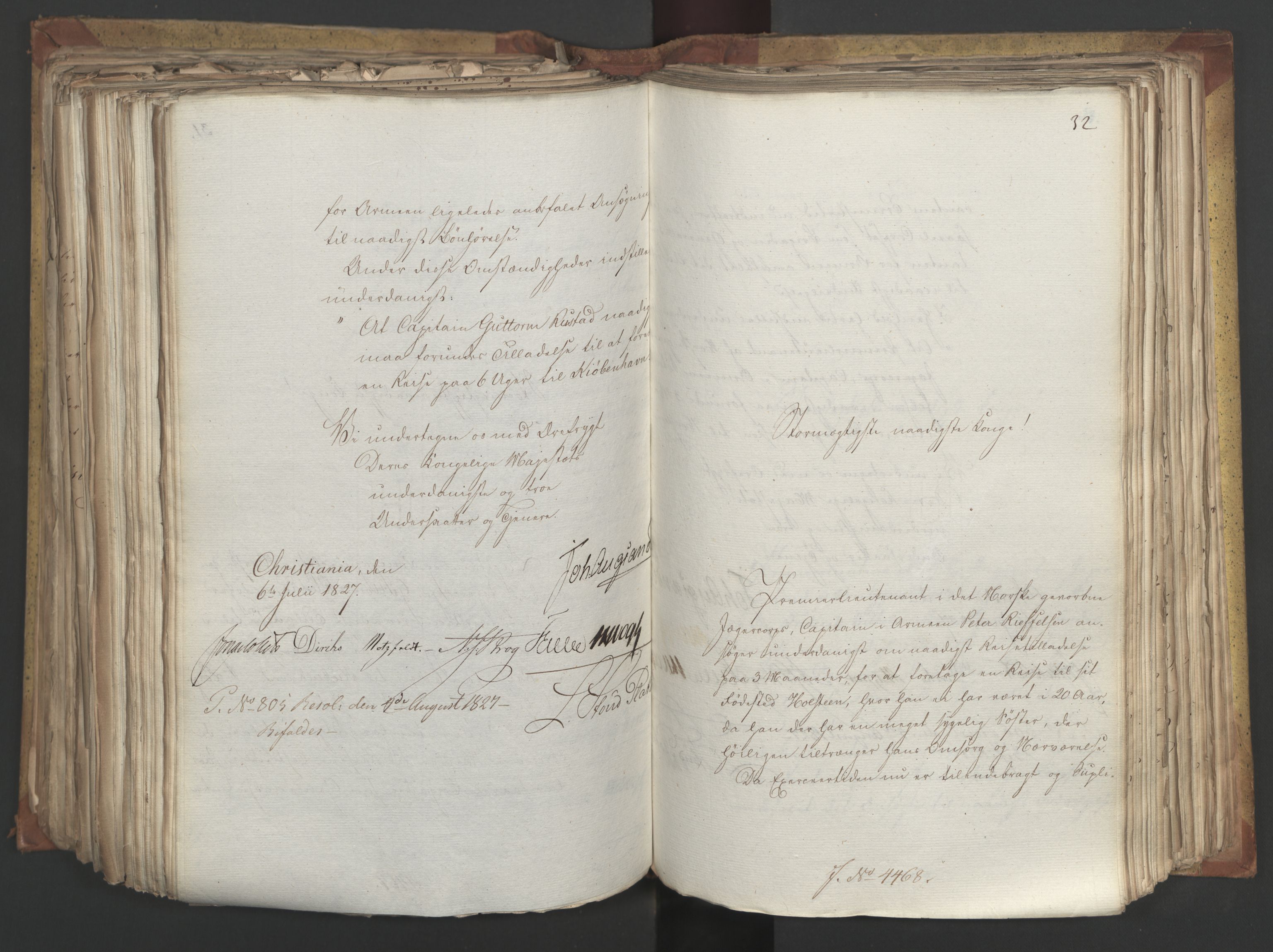 Statsrådsavdelingen i Stockholm, AV/RA-S-1003/D/Da/L0051: Regjeringsinnstillinger nr. 4310-4565, 1827, p. 404