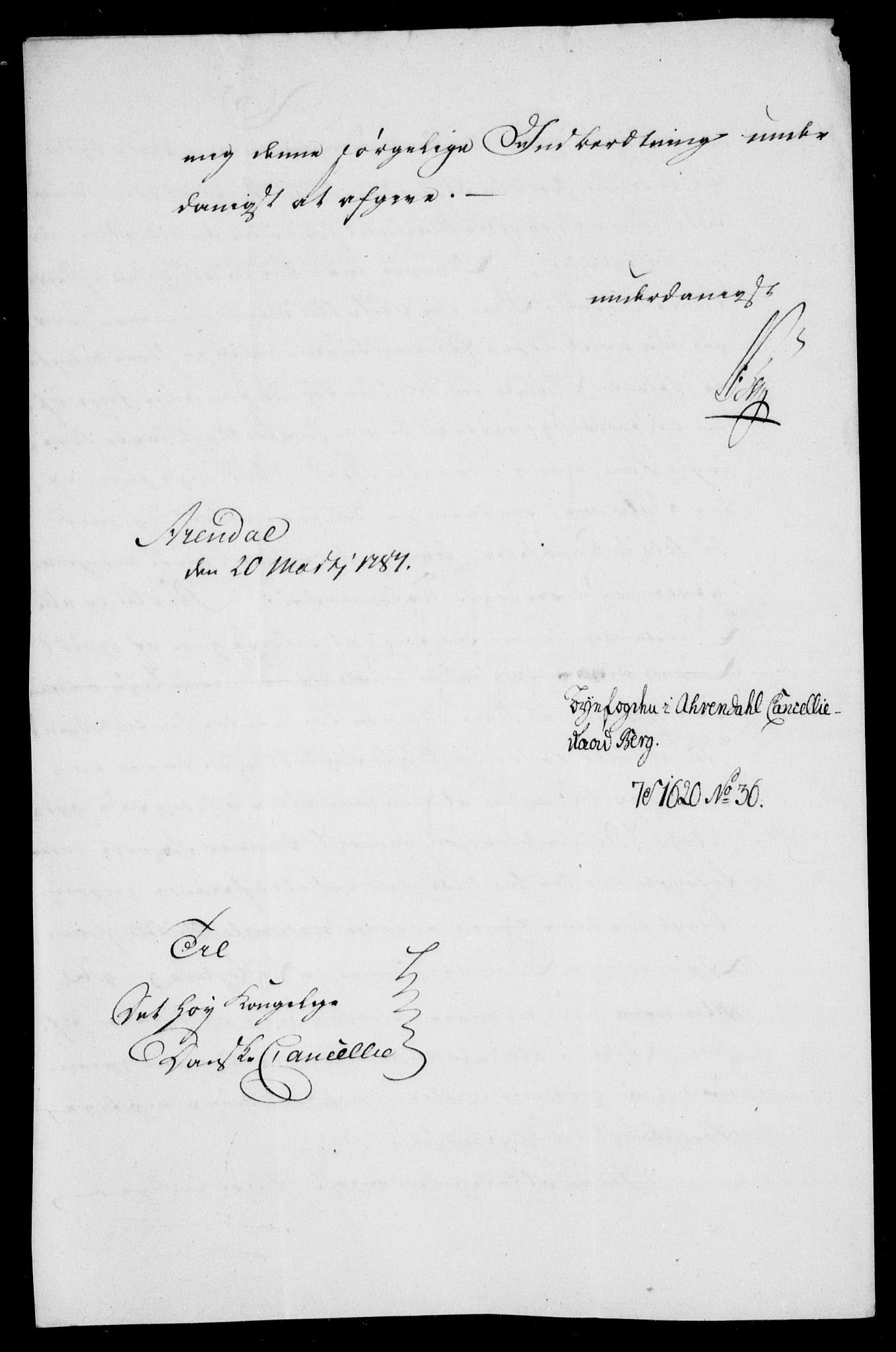 Danske Kanselli, Skapsaker, AV/RA-EA-4061/F/L0101: Skap 16, pakke 7 VII, 1787, p. 1035