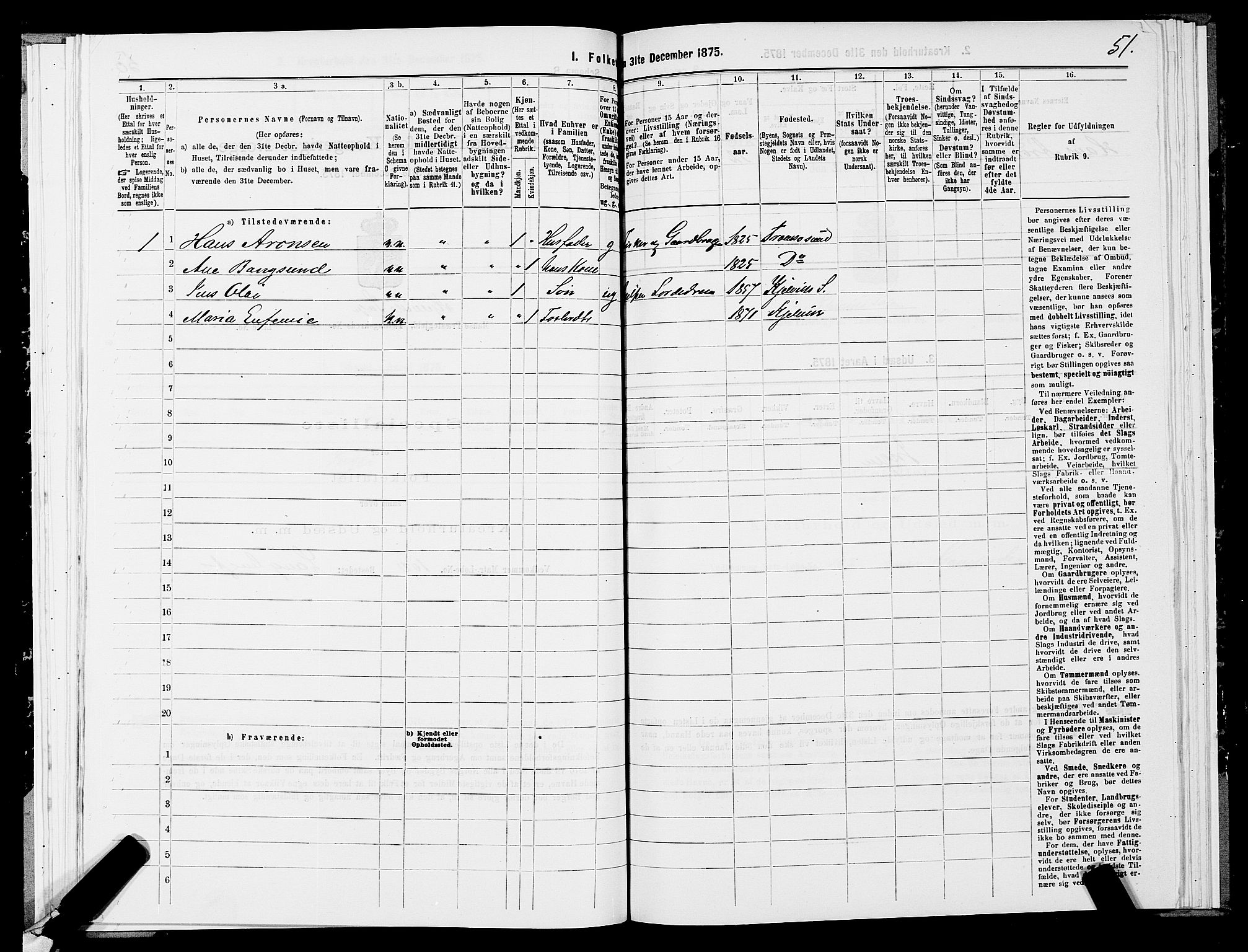 SATØ, 1875 census for 2018P Måsøy, 1875, p. 2051