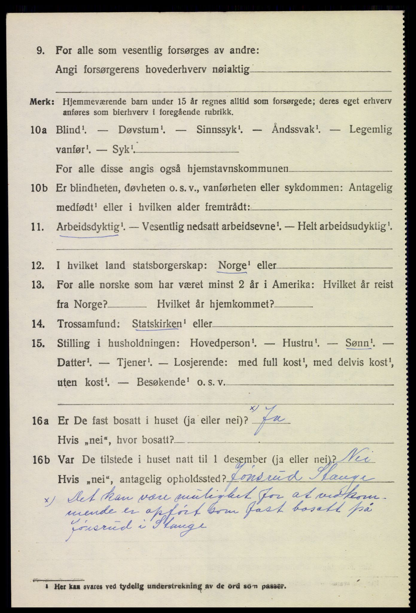 SAH, 1920 census for Romedal, 1920, p. 12590