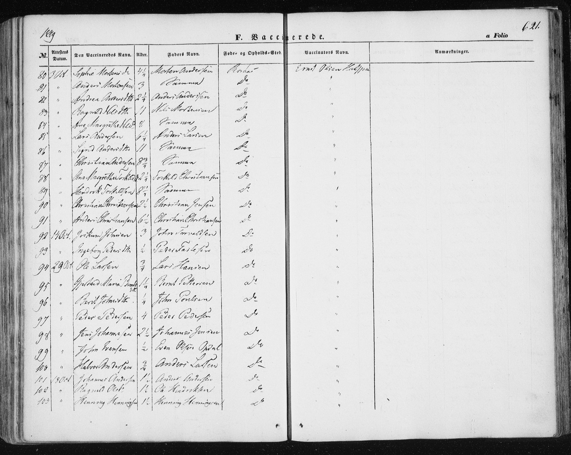 Ministerialprotokoller, klokkerbøker og fødselsregistre - Sør-Trøndelag, SAT/A-1456/681/L0931: Parish register (official) no. 681A09, 1845-1859, p. 621