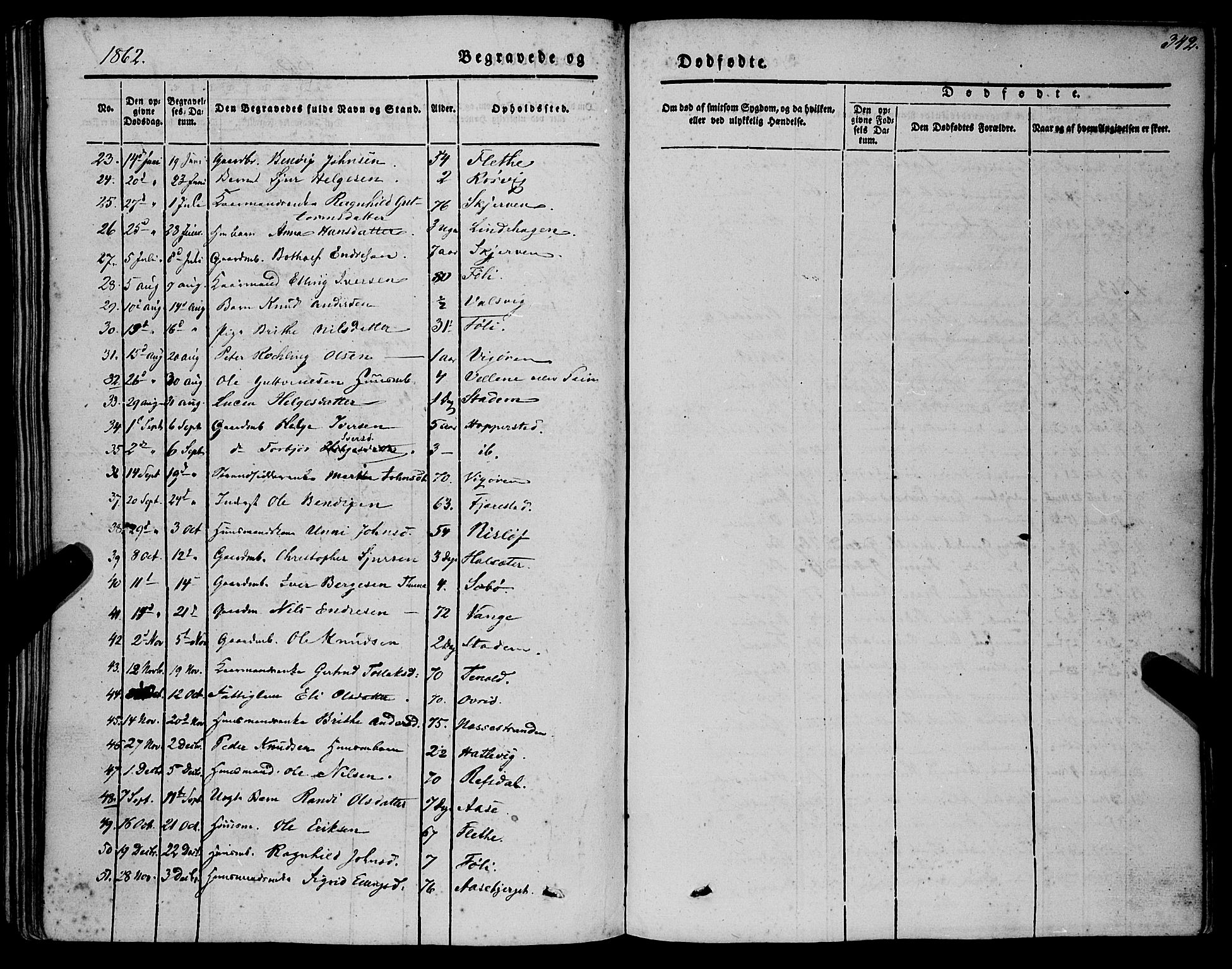 Vik sokneprestembete, AV/SAB-A-81501/H/Haa/Haaa/L0008: Parish register (official) no. A 8, 1846-1865, p. 342