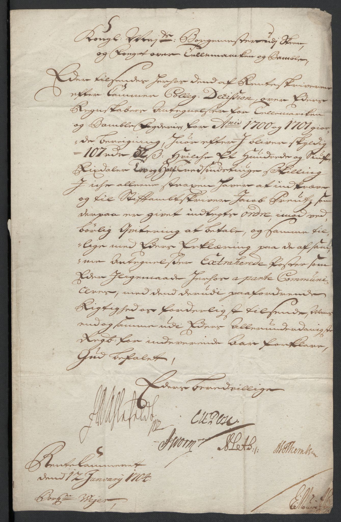 Rentekammeret inntil 1814, Reviderte regnskaper, Fogderegnskap, AV/RA-EA-4092/R36/L2111: Fogderegnskap Øvre og Nedre Telemark og Bamble, 1704, p. 30