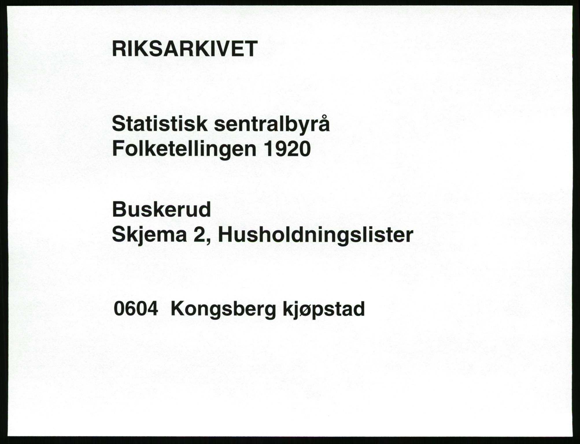 SAKO, 1920 census for Kongsberg, 1920, p. 2136