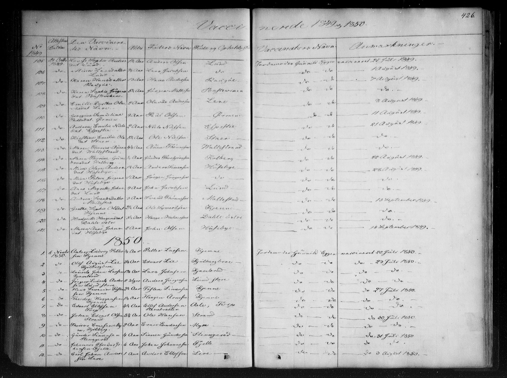 Onsøy prestekontor Kirkebøker, SAO/A-10914/F/Fa/L0003: Parish register (official) no. I 3, 1841-1860, p. 426