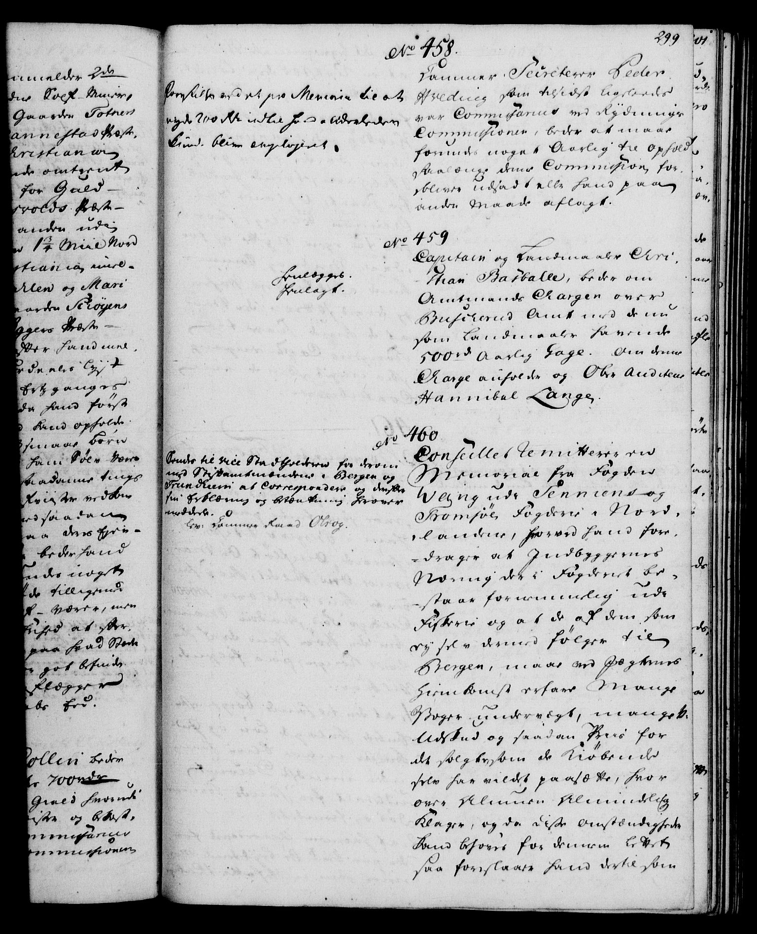 Rentekammeret, Kammerkanselliet, AV/RA-EA-3111/G/Gh/Gha/L0035: Norsk ekstraktmemorialprotokoll (merket RK 53.80), 1759-1771, p. 299