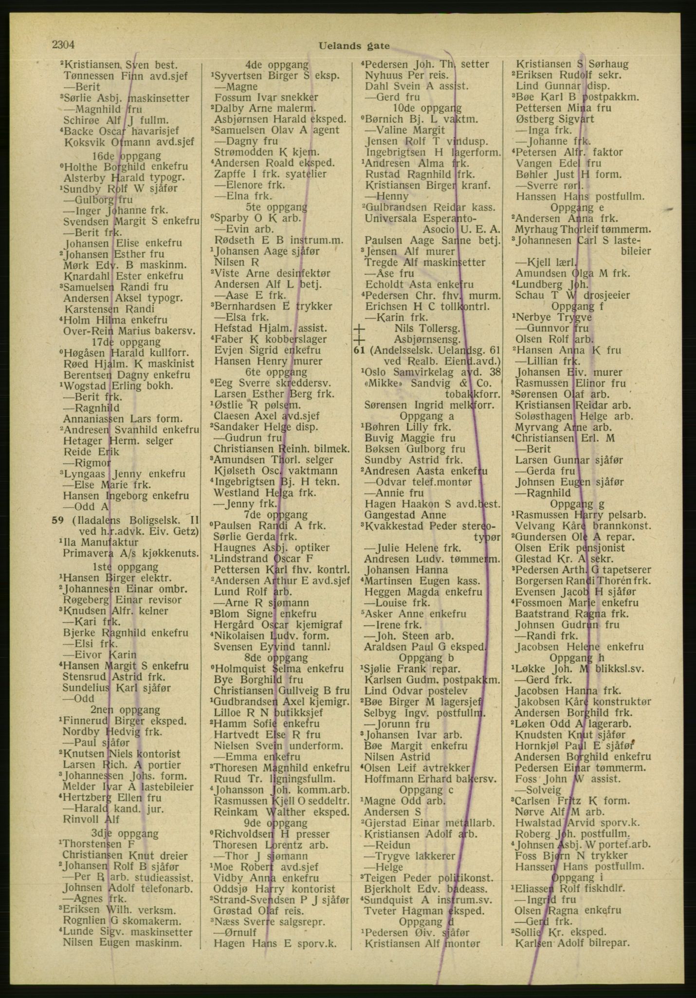 Kristiania/Oslo adressebok, PUBL/-, 1951, p. 2304