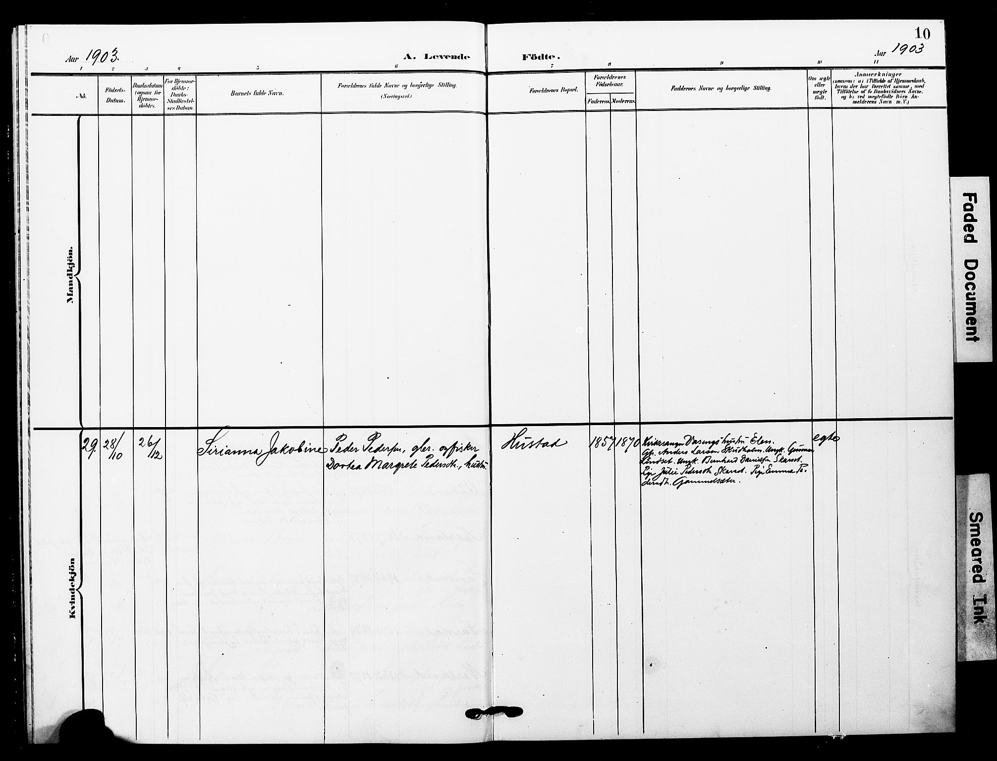 Ministerialprotokoller, klokkerbøker og fødselsregistre - Møre og Romsdal, AV/SAT-A-1454/567/L0780: Parish register (official) no. 567A03, 1902-1903, p. 10