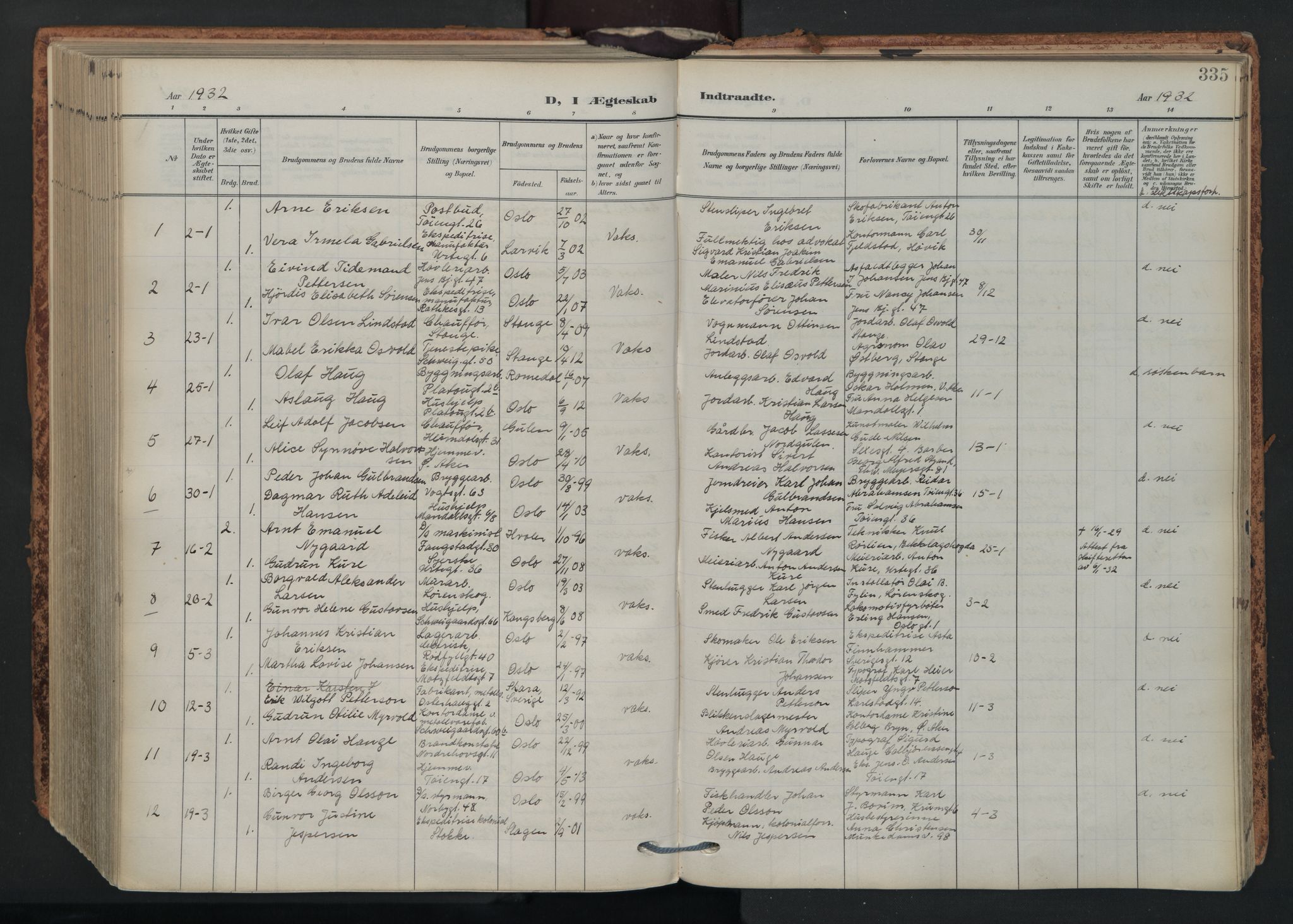 Grønland prestekontor Kirkebøker, SAO/A-10848/F/Fa/L0017: Parish register (official) no. 17, 1906-1934, p. 335