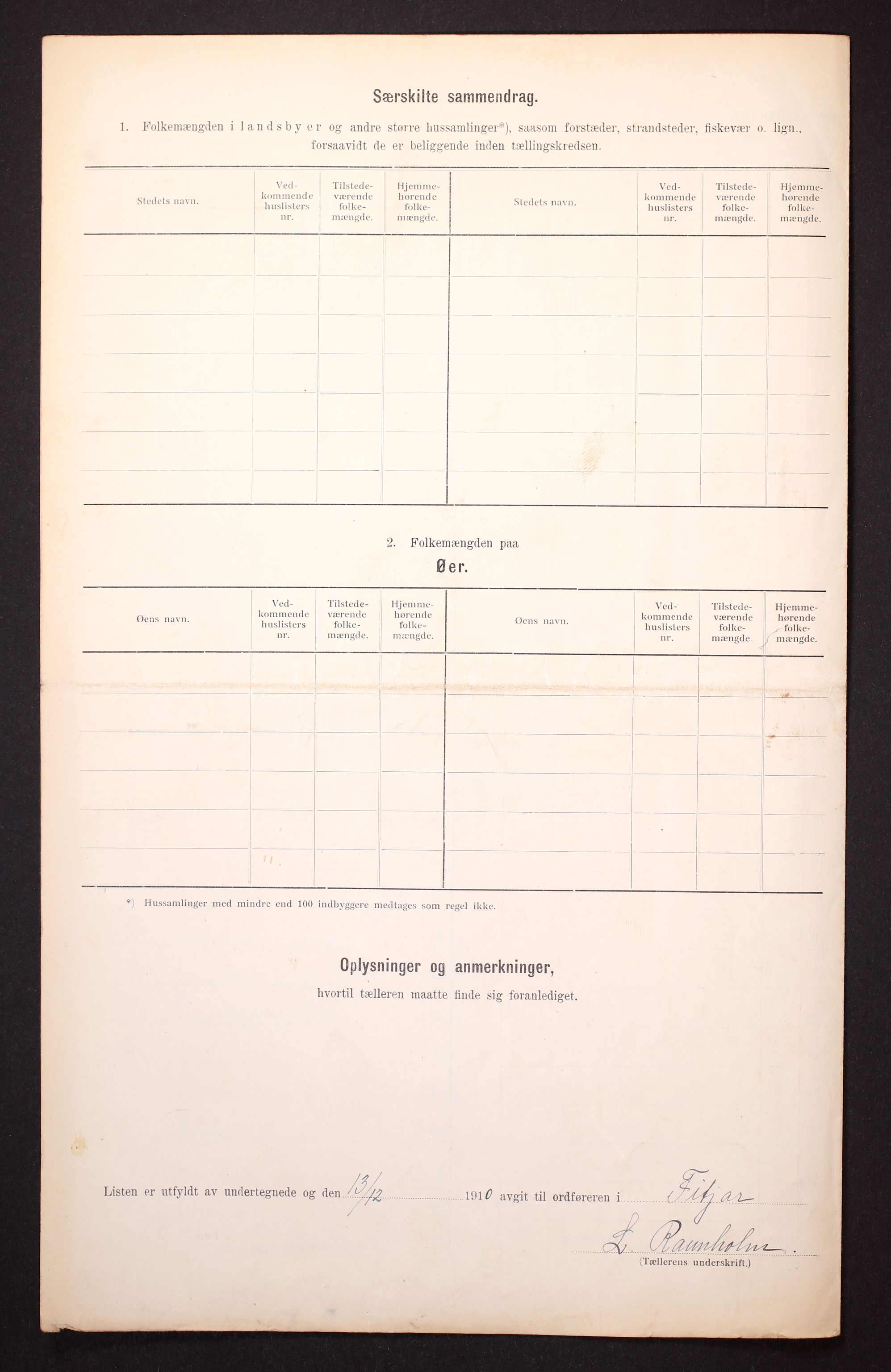 RA, 1910 census for Fitjar, 1910, p. 45