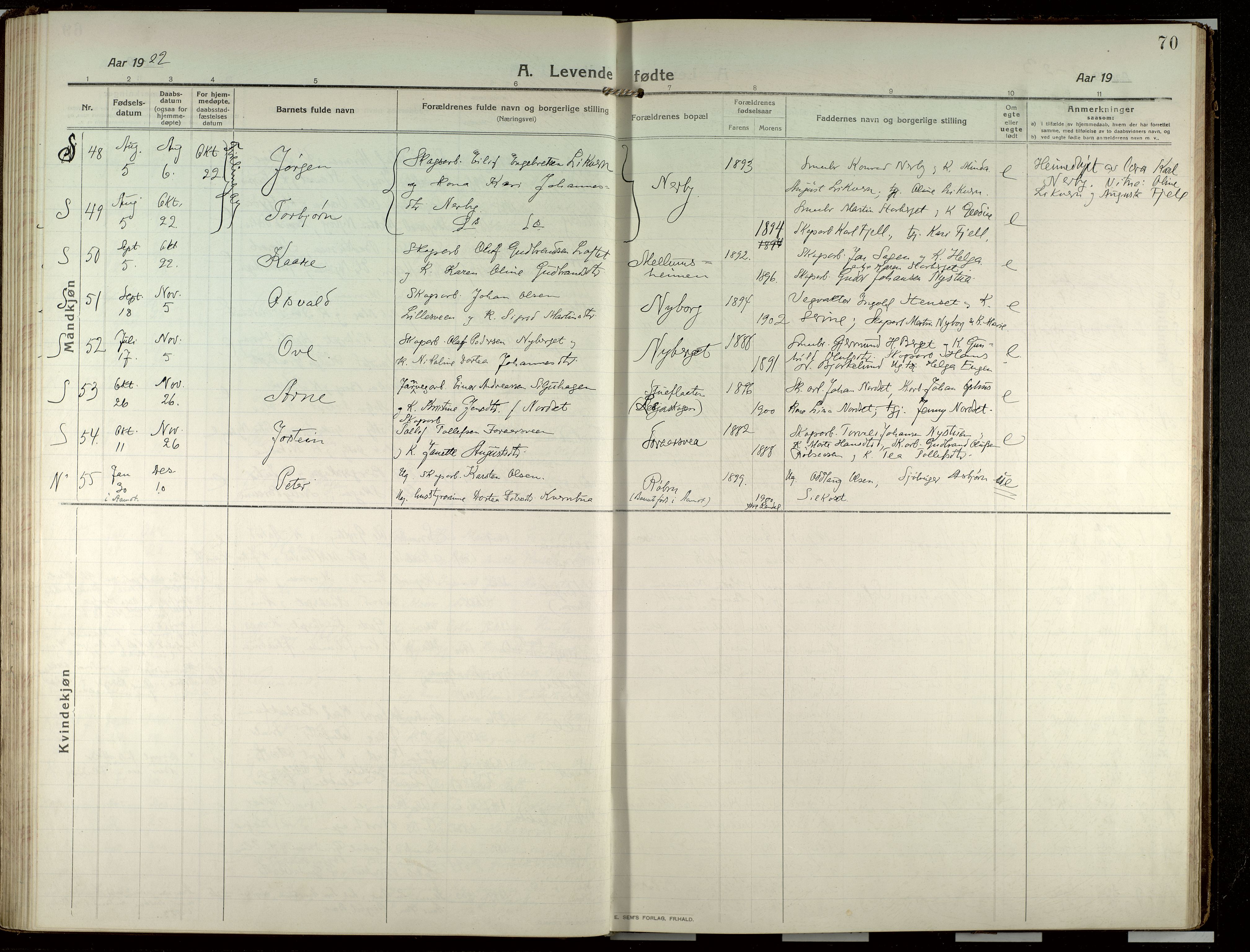 Elverum prestekontor, AV/SAH-PREST-044/H/Ha/Haa/L0022: Parish register (official) no. 22, 1913-1924, p. 70