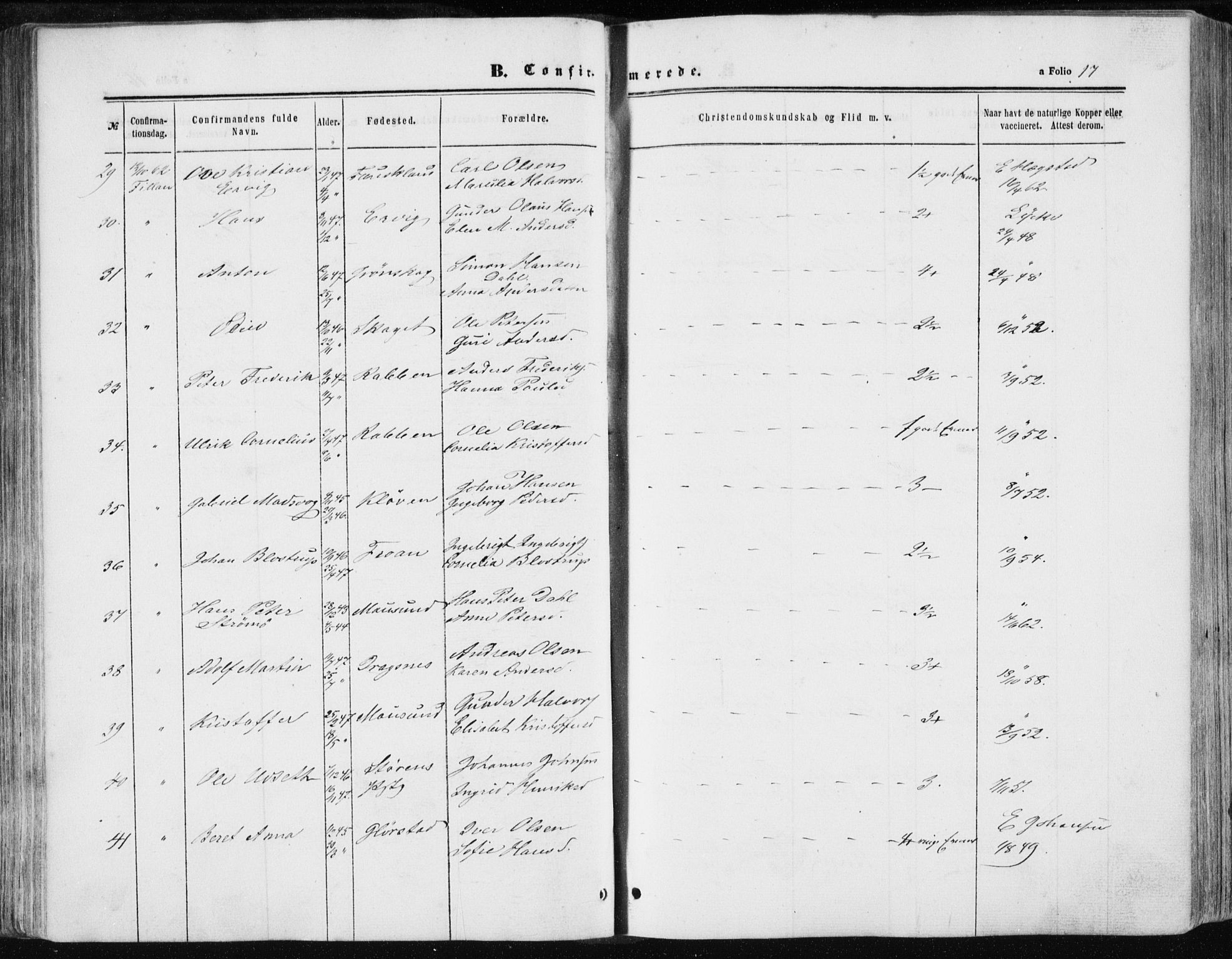 Ministerialprotokoller, klokkerbøker og fødselsregistre - Sør-Trøndelag, AV/SAT-A-1456/634/L0531: Parish register (official) no. 634A07, 1861-1870, p. 17