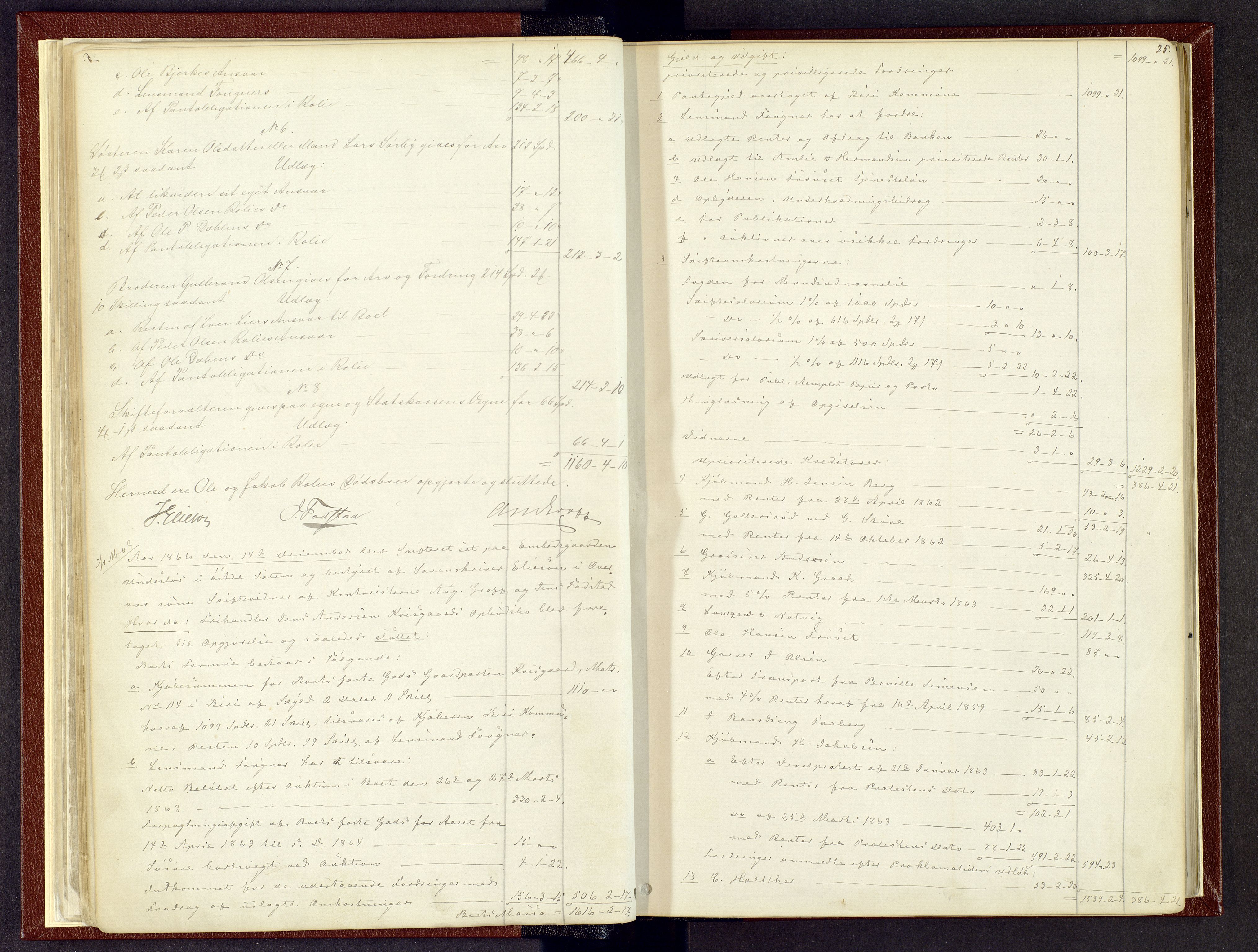 Toten tingrett, AV/SAH-TING-006/J/Jb/L0006: Skiftebehandlingsprotokoll - Biri, 1864-1903, p. 24b-25a