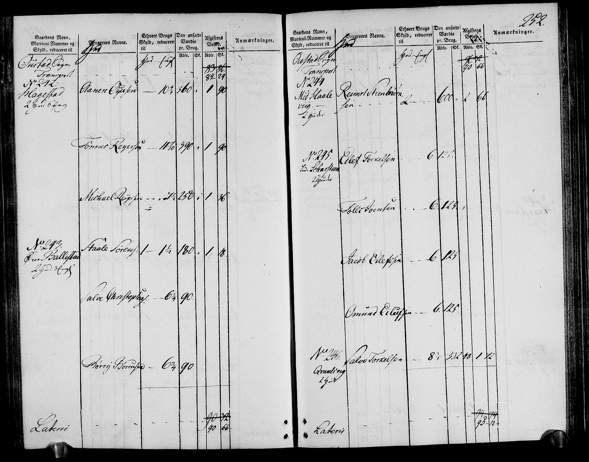 Rentekammeret inntil 1814, Realistisk ordnet avdeling, AV/RA-EA-4070/N/Ne/Nea/L0095: Lista fogderi. Oppebørselsregister, 1803-1804, p. 259