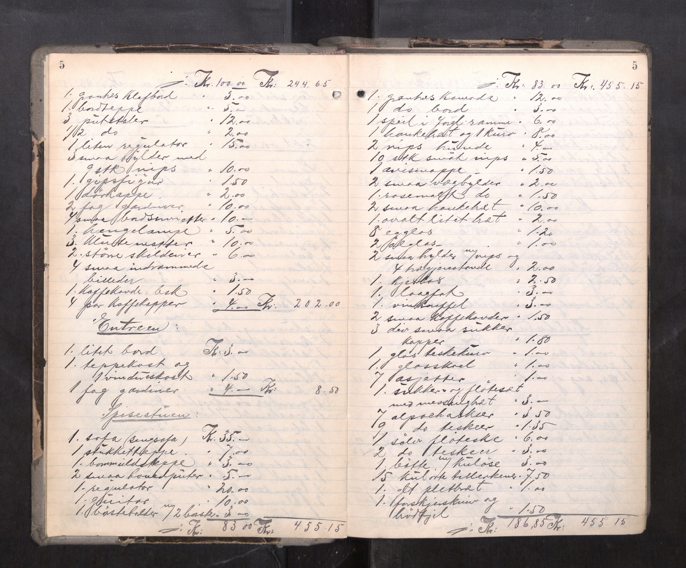 Trondheim byfogd, AV/SAT-A-0003/1/3/3C/L0041: Skifteregistreringsprotokoll - 7/3-21/3. (u/ register), 1922-1924, p. 5