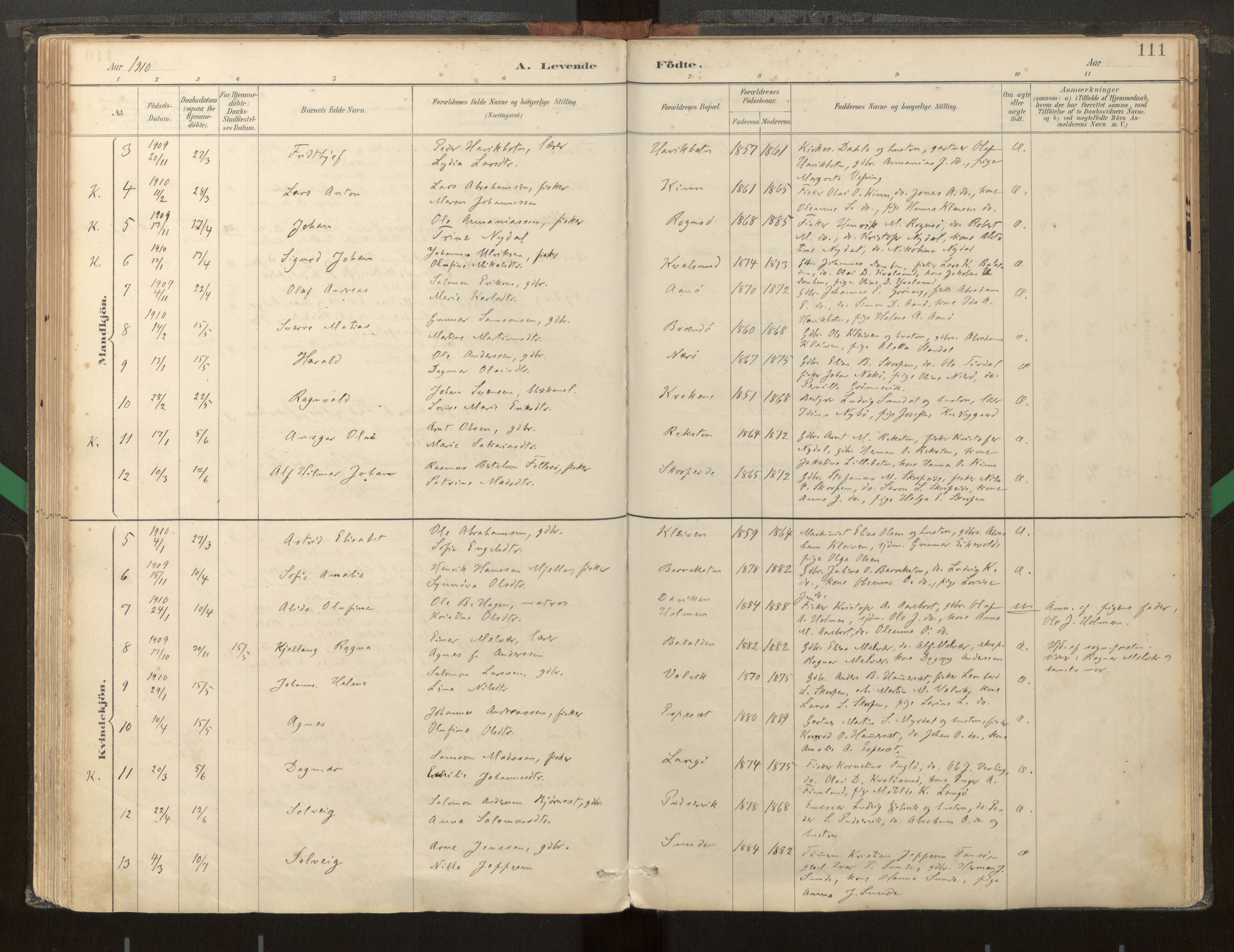 Kinn sokneprestembete, AV/SAB-A-80801/H/Haa/Haab/L0001: Parish register (official) no. B 1, 1886-1921, p. 111