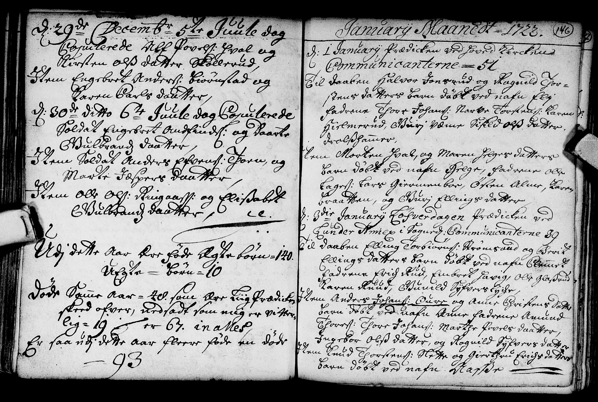 Norderhov kirkebøker, AV/SAKO-A-237/G/Ga/L0001: Parish register (copy) no. I 1, 1717-1725, p. 146