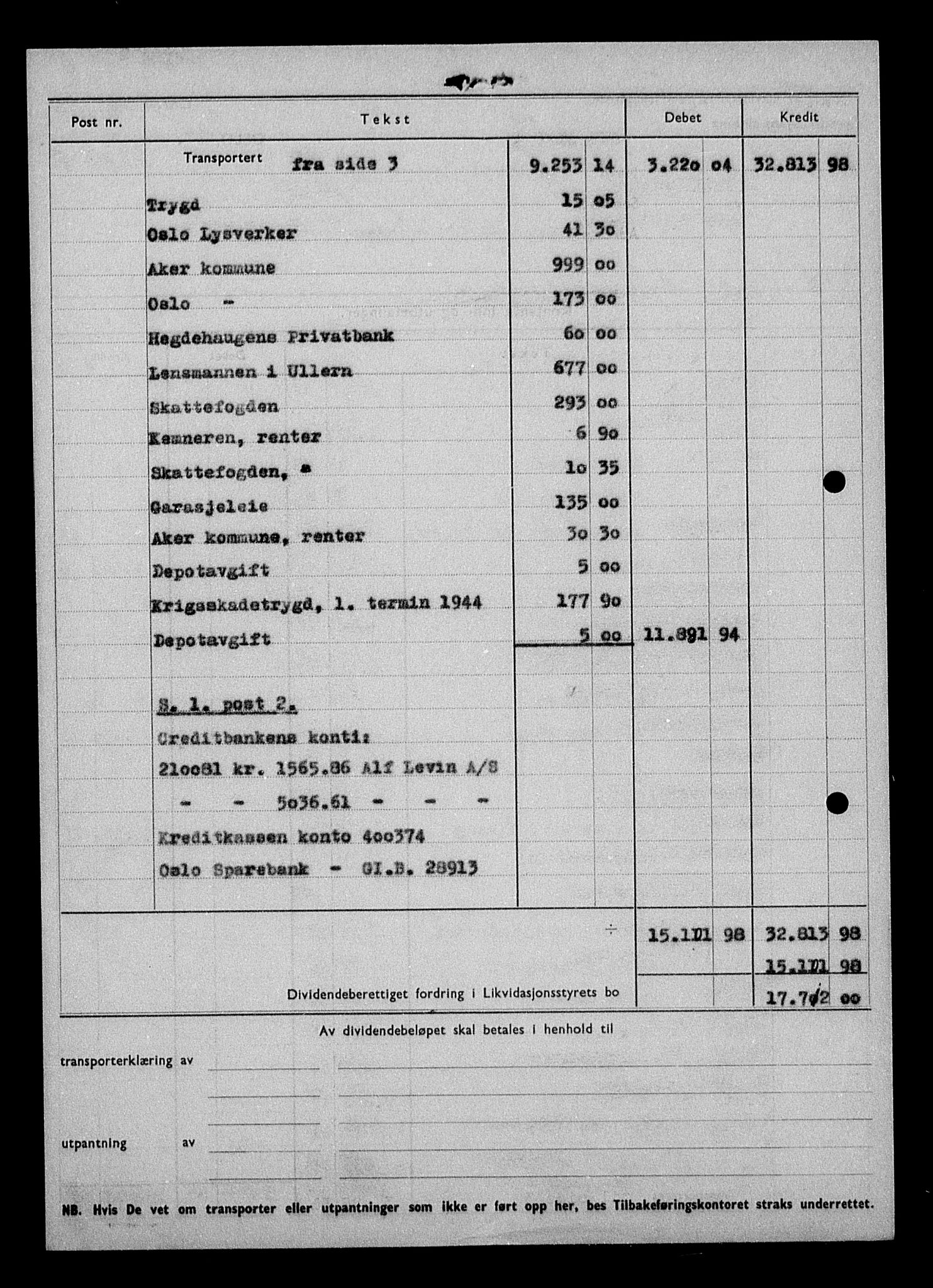 Justisdepartementet, Tilbakeføringskontoret for inndratte formuer, AV/RA-S-1564/H/Hc/Hcc/L0957: --, 1945-1947, p. 4