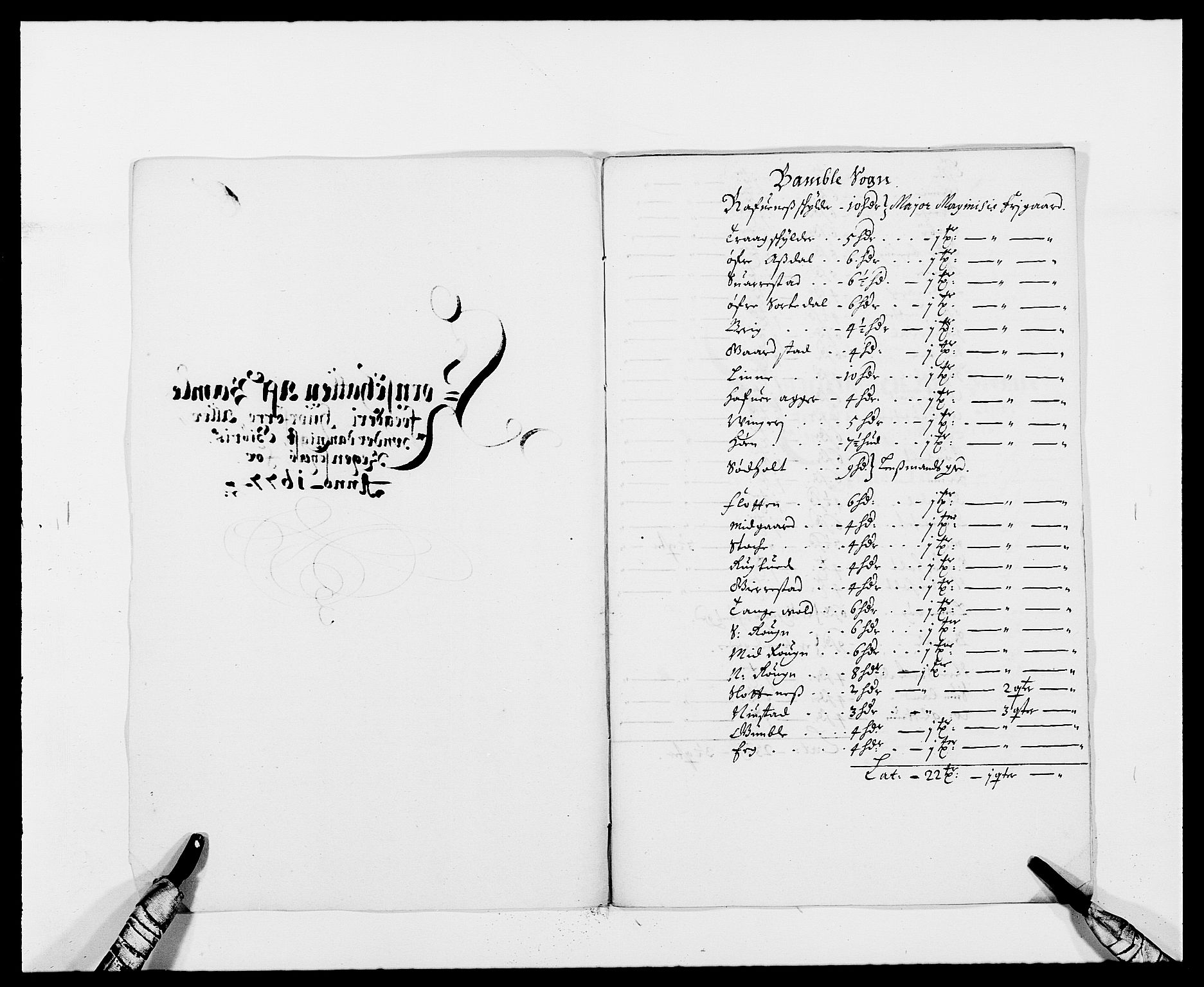 Rentekammeret inntil 1814, Reviderte regnskaper, Fogderegnskap, RA/EA-4092/R34/L2043: Fogderegnskap Bamble, 1676-1677, p. 311
