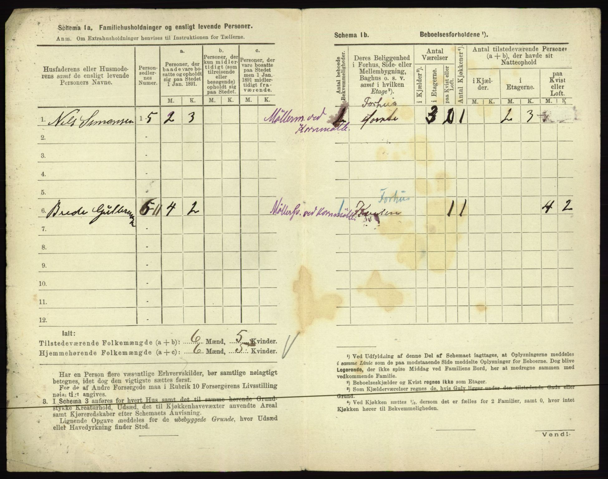 RA, 1891 census for 0601 Hønefoss, 1891, p. 204