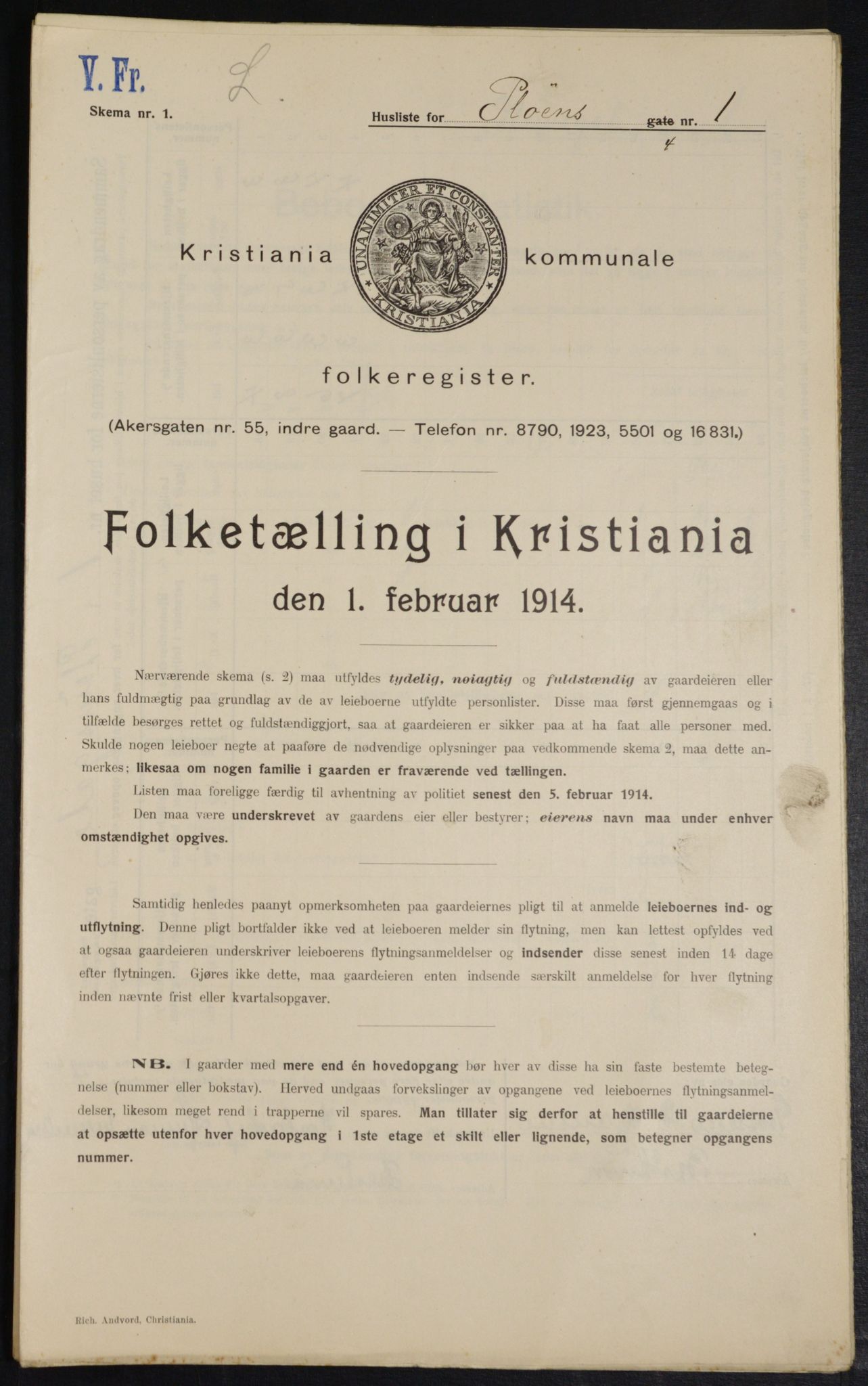 OBA, Municipal Census 1914 for Kristiania, 1914, p. 80962