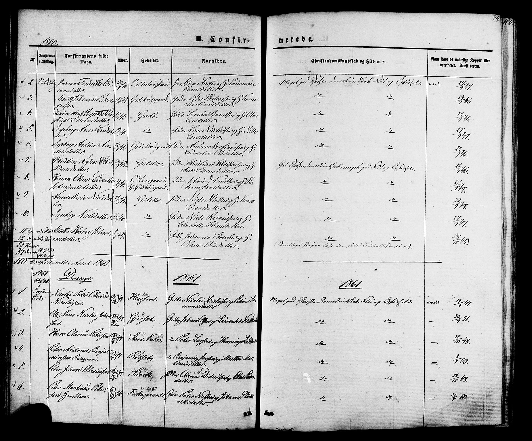 Ministerialprotokoller, klokkerbøker og fødselsregistre - Møre og Romsdal, AV/SAT-A-1454/528/L0398: Parish register (official) no. 528A09, 1858-1864, p. 94