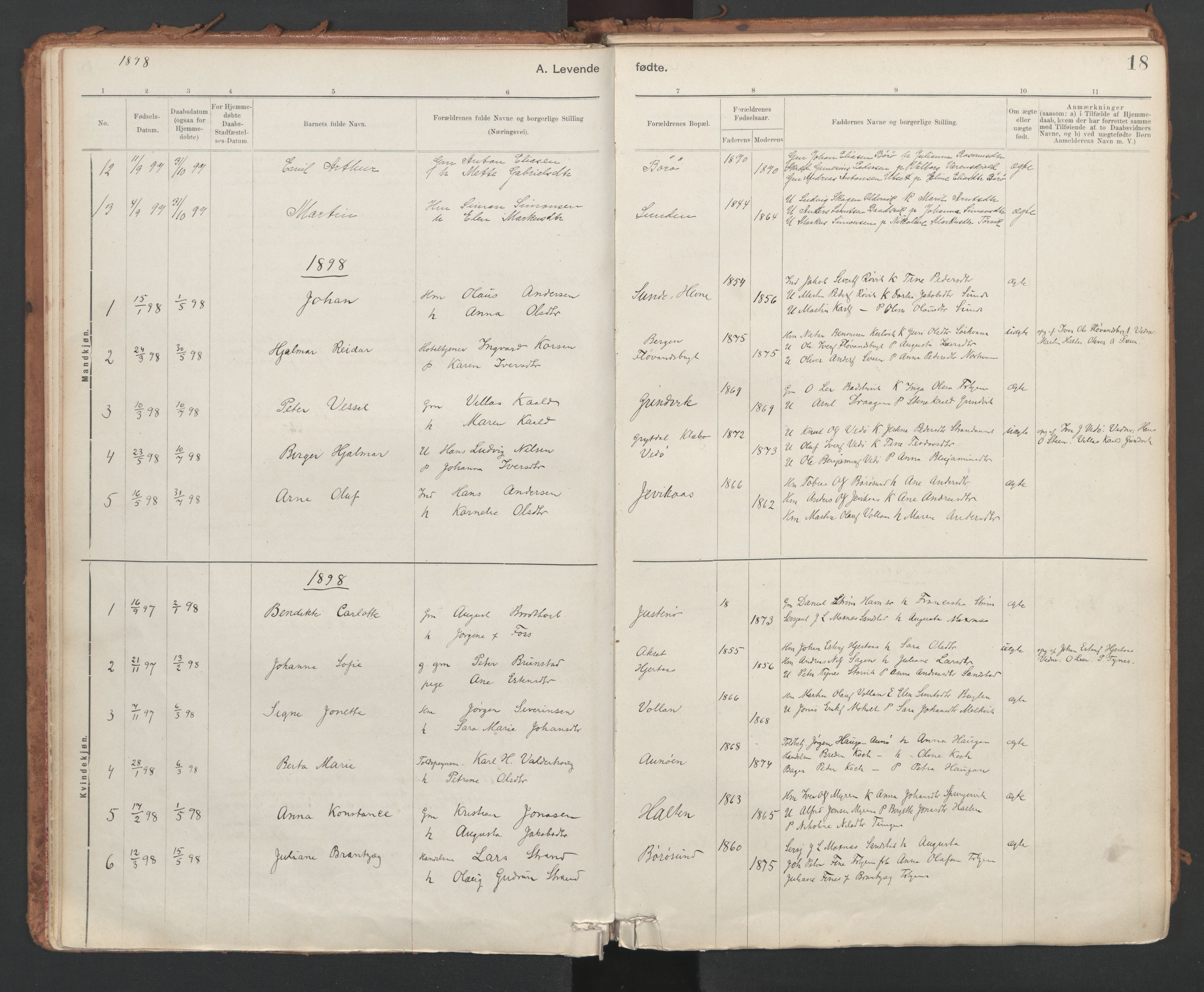 Ministerialprotokoller, klokkerbøker og fødselsregistre - Sør-Trøndelag, AV/SAT-A-1456/639/L0572: Parish register (official) no. 639A01, 1890-1920, p. 18